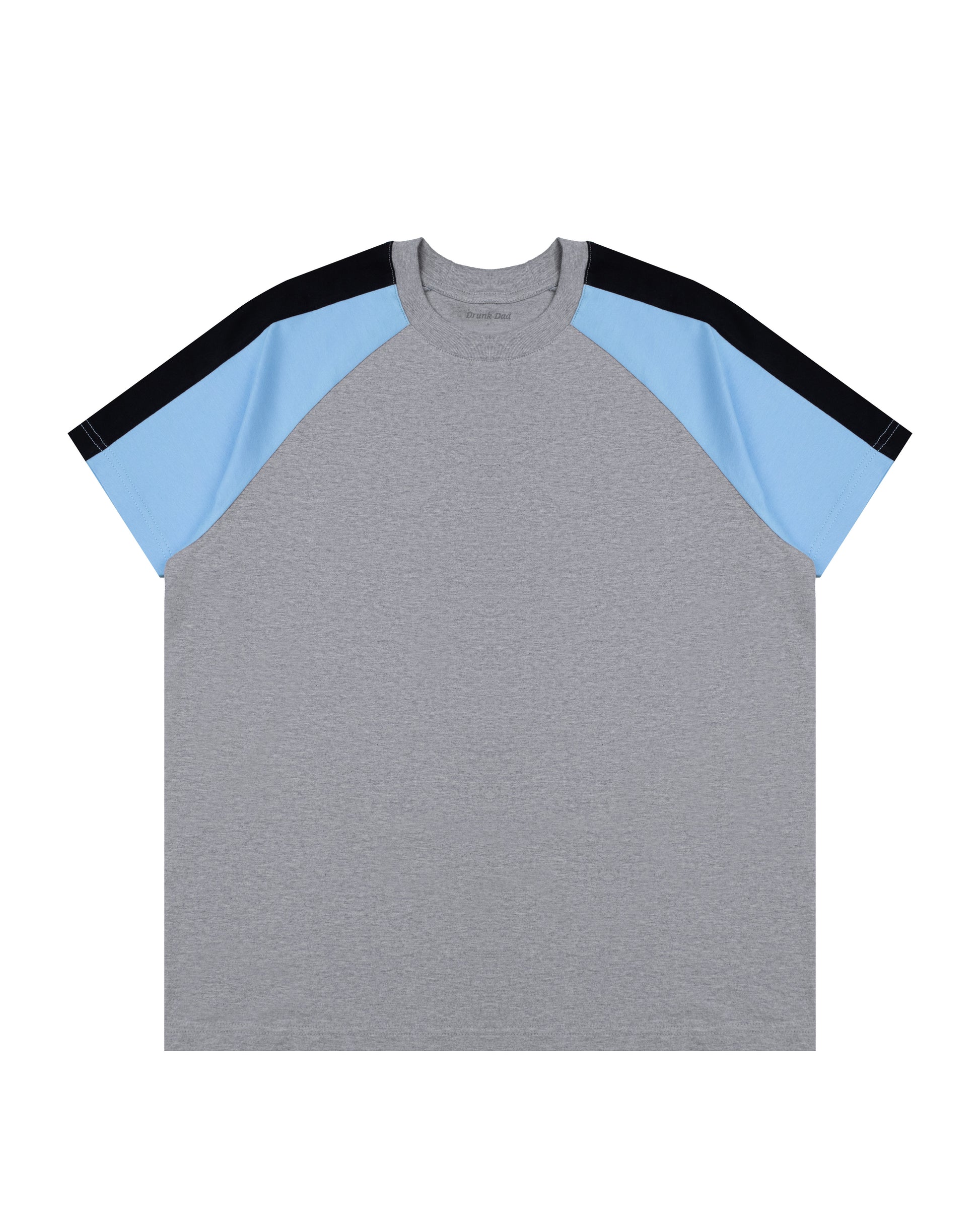 Paneled Raglan Tee in Grey