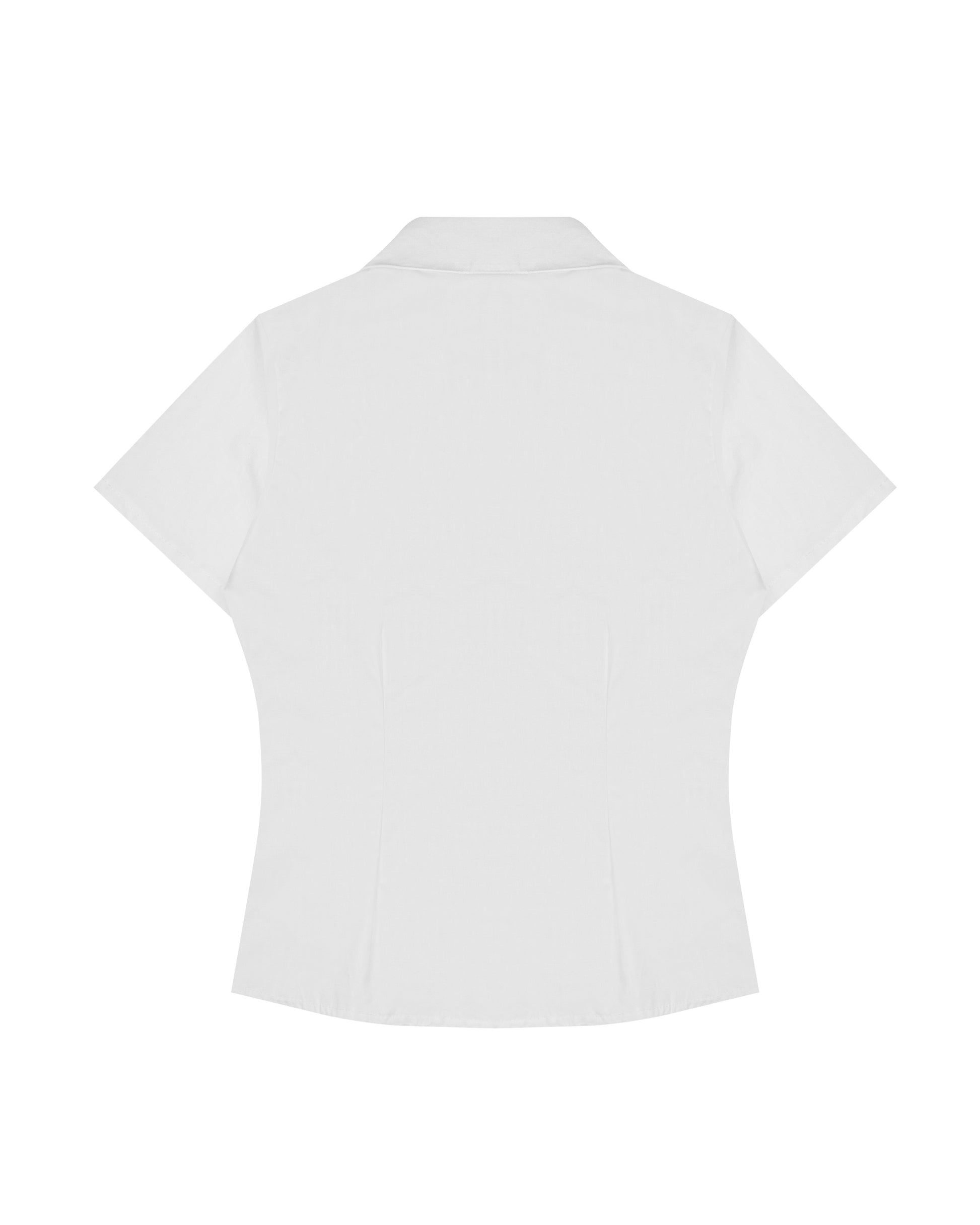 Easy Ruched Shirt in White