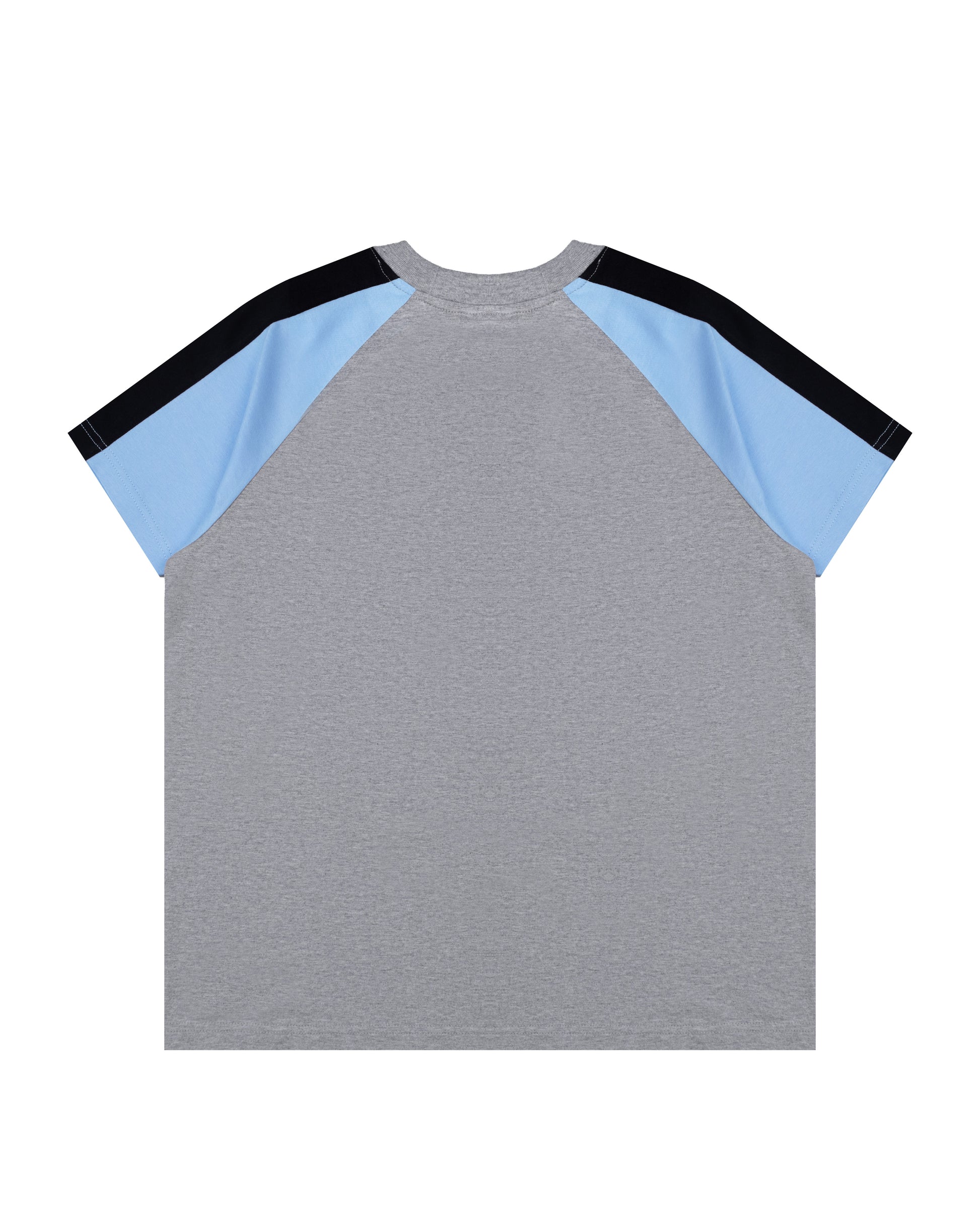Paneled Raglan Tee in Grey