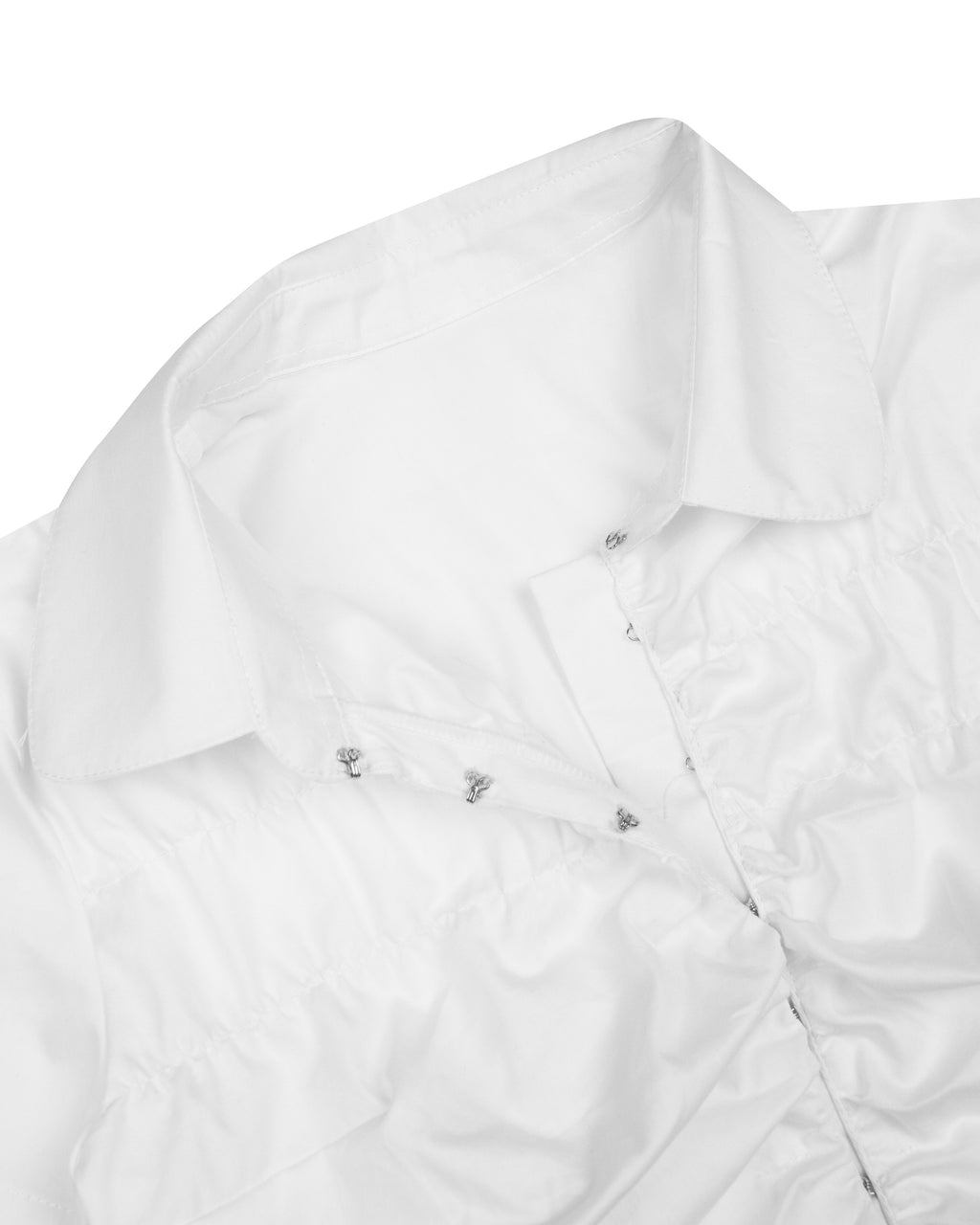 Easy Ruched Shirt in White