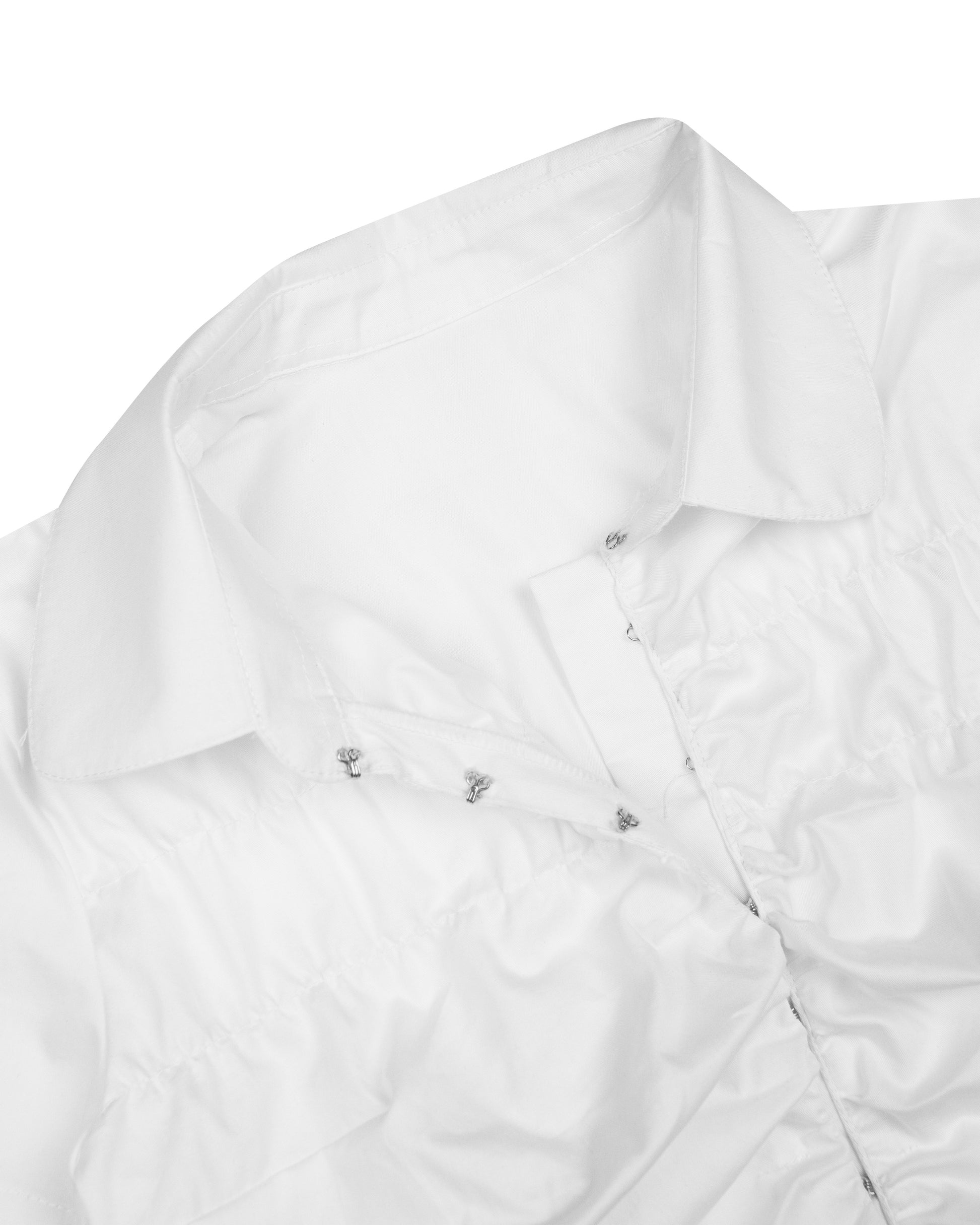 Easy Ruched Shirt in White