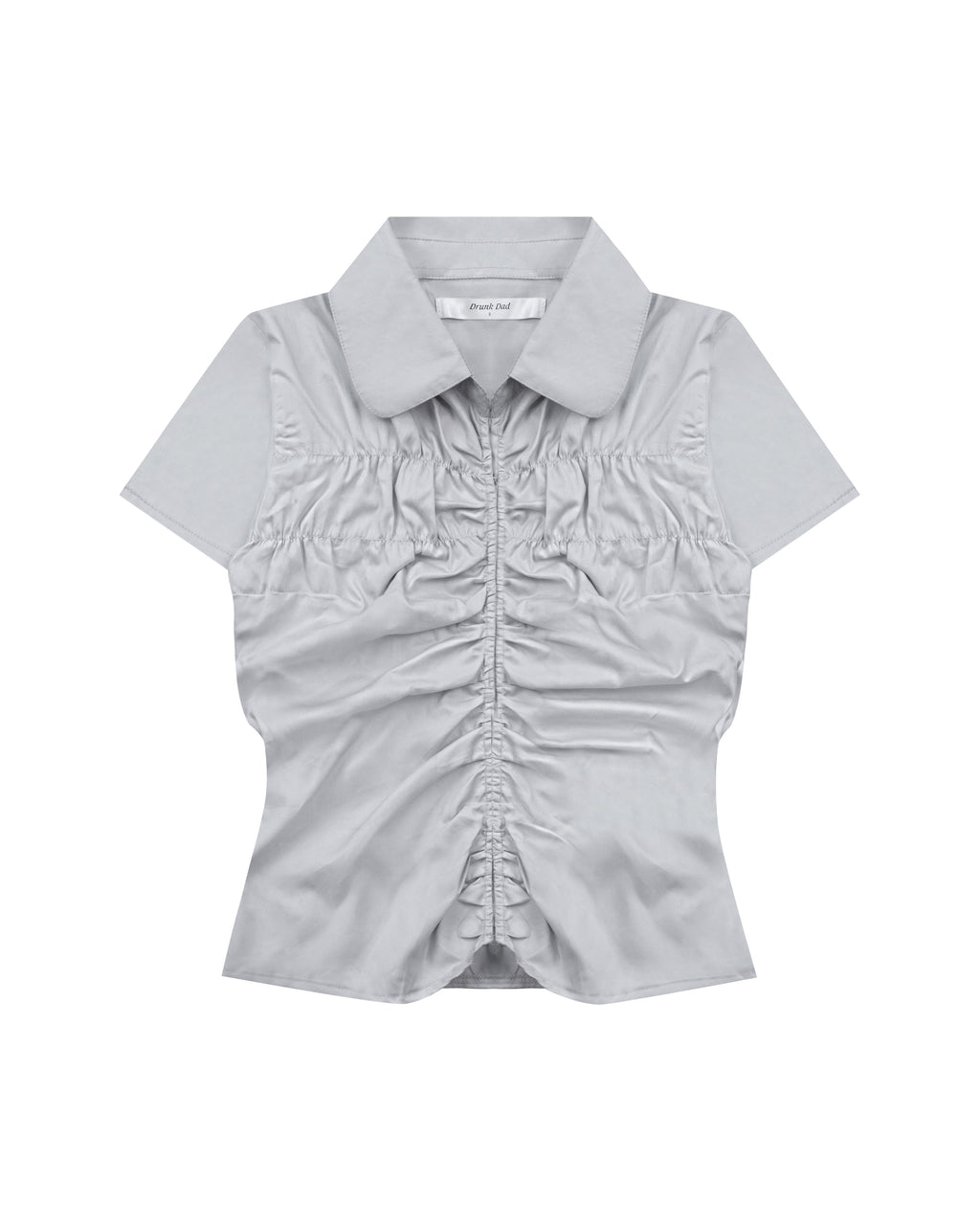 Easy Ruched Shirt in Grey