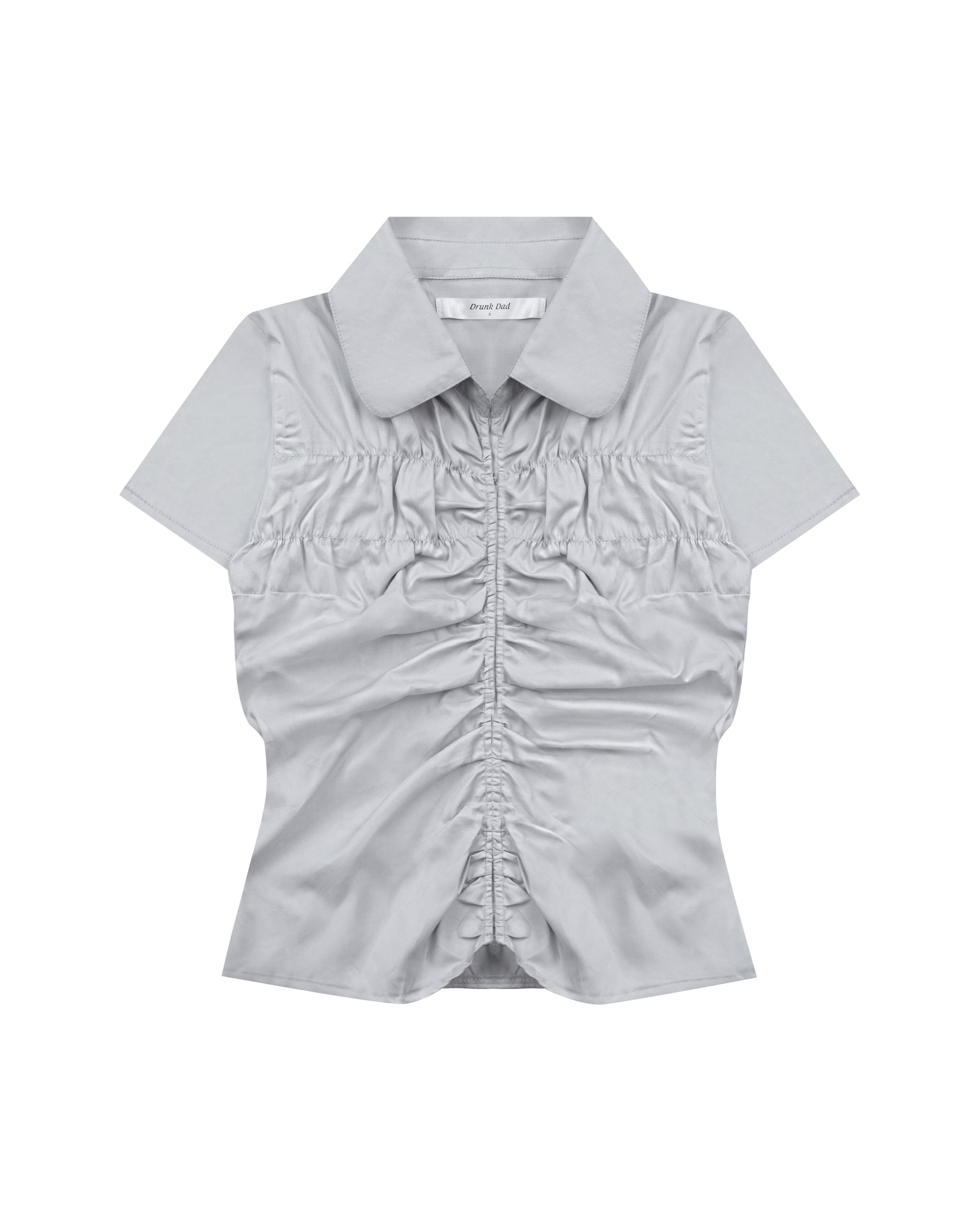 Easy Ruched Shirt in Grey