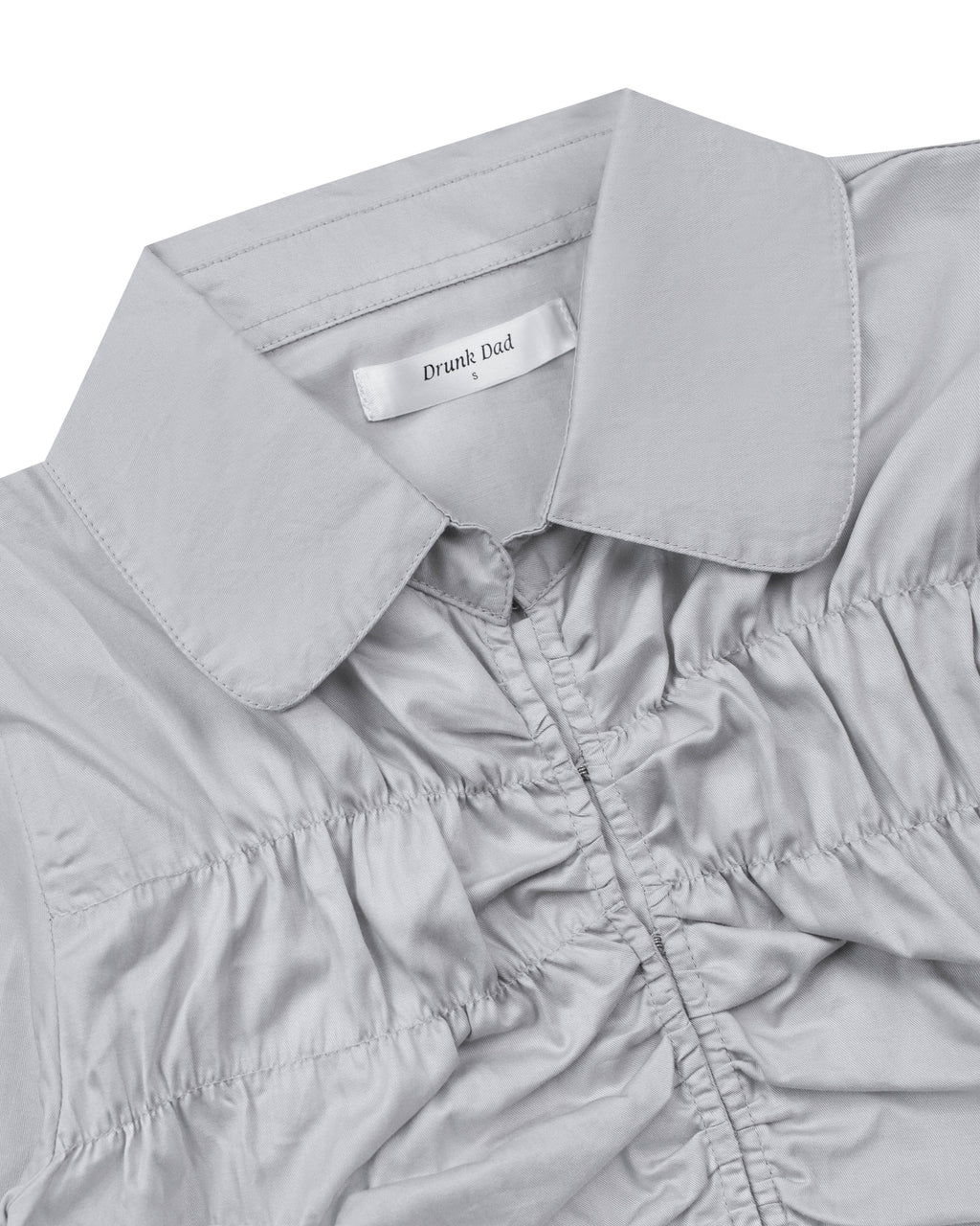 Easy Ruched Shirt in Grey
