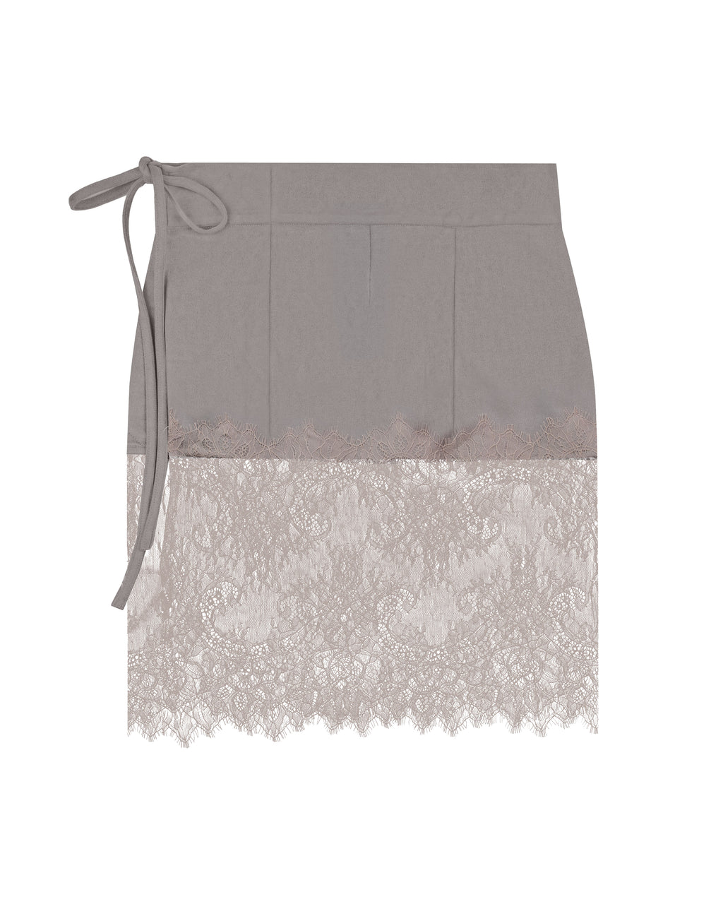 Suede Lace Wrap Skirt