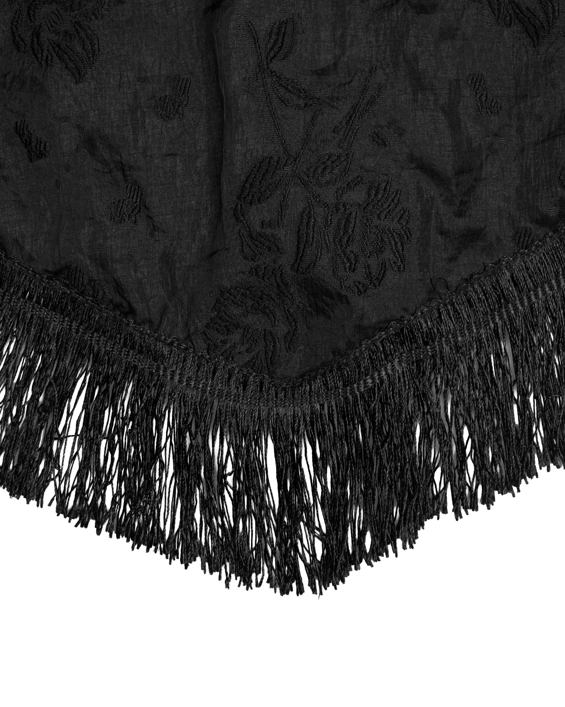 Patina Tassel Top in Black