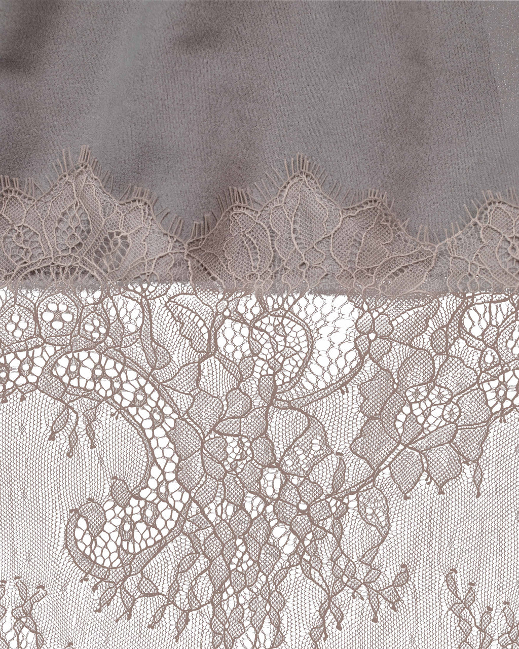 Suede Lace Wrap Skirt