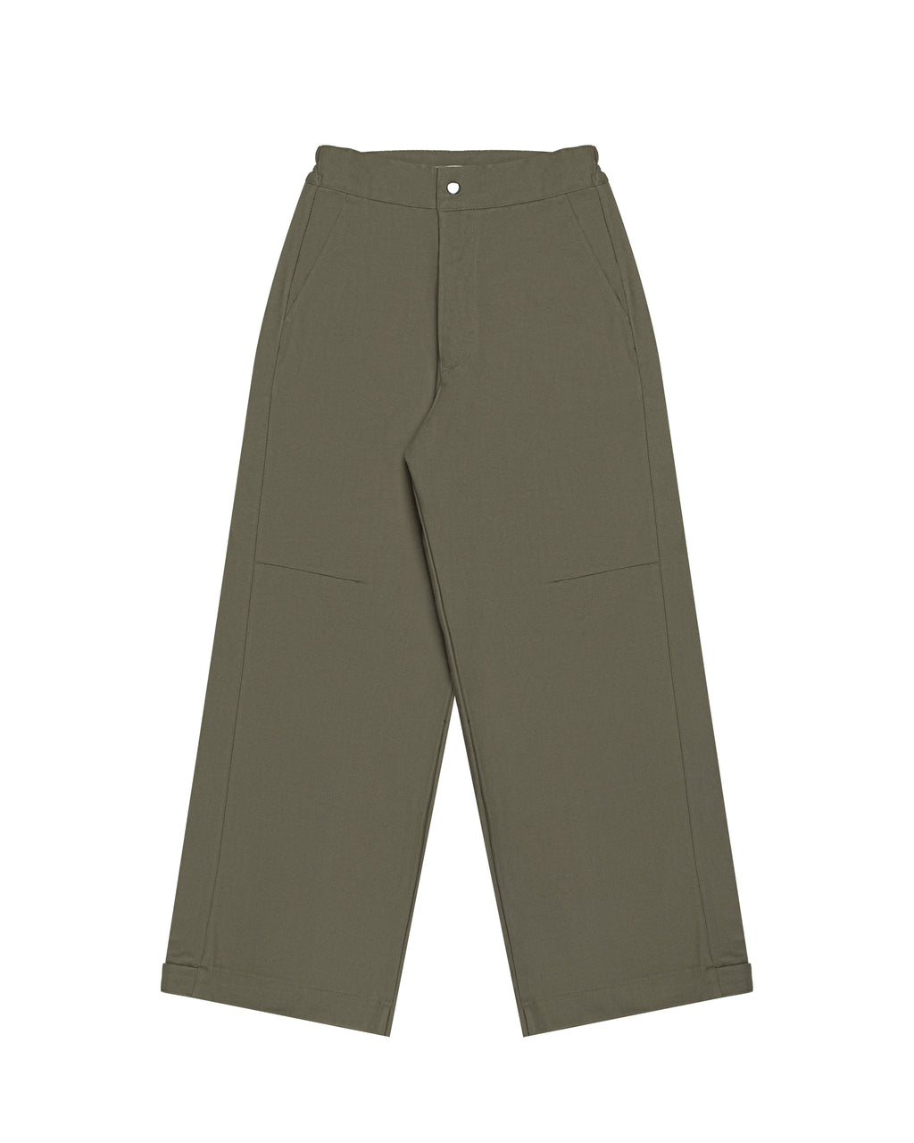 Adjustable Hem Trousers in Olive