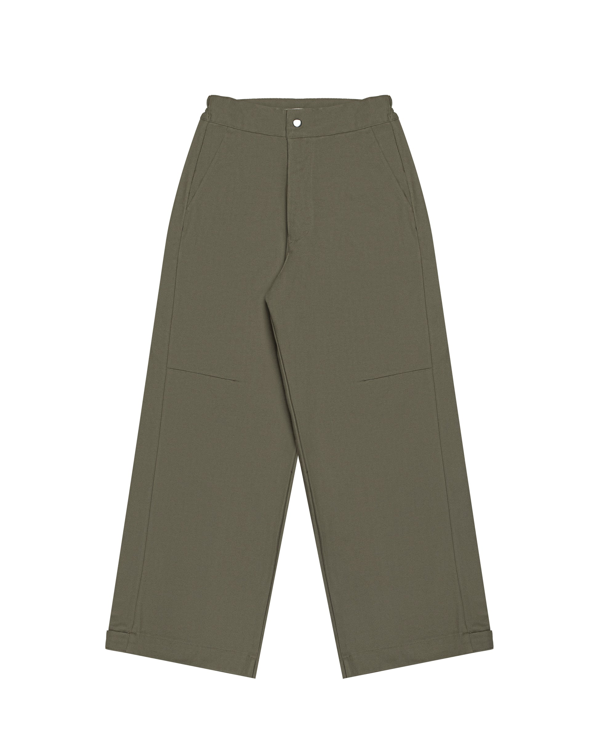 Adjustable Hem Trousers in Olive