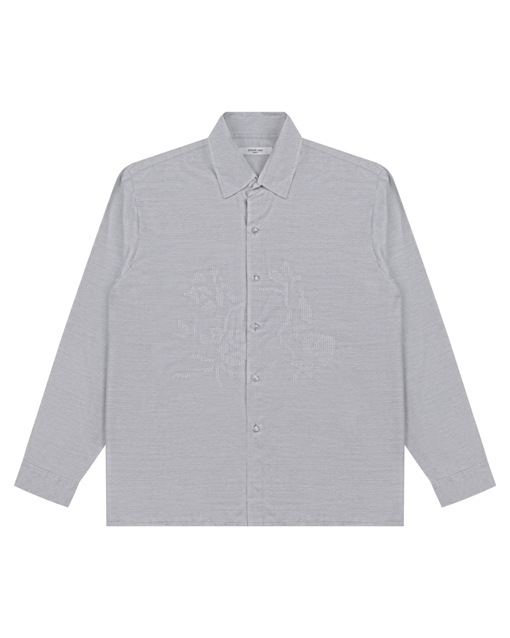 Subtle Embroidery Grey Shirt
