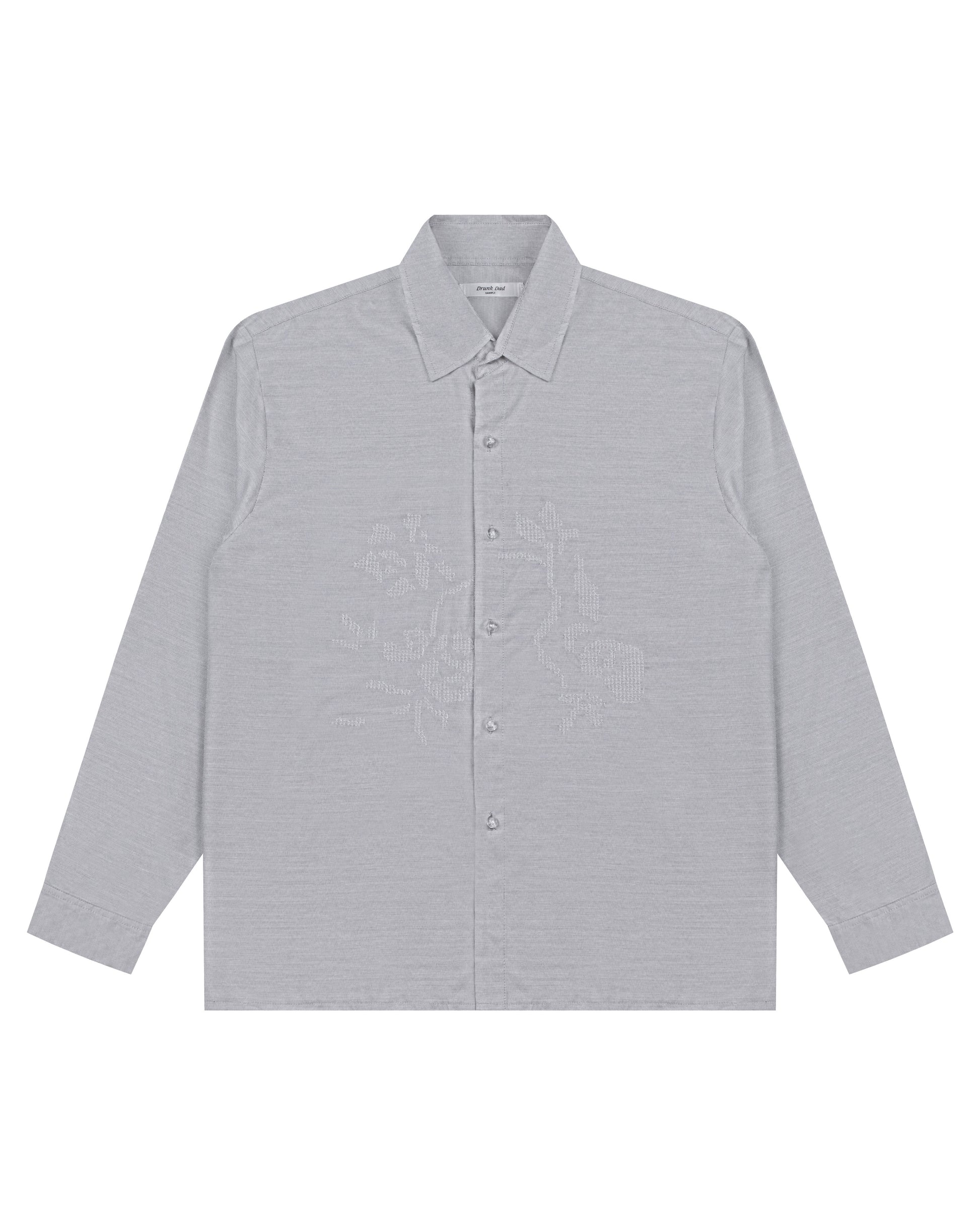 Subtle Embroidery Grey Shirt