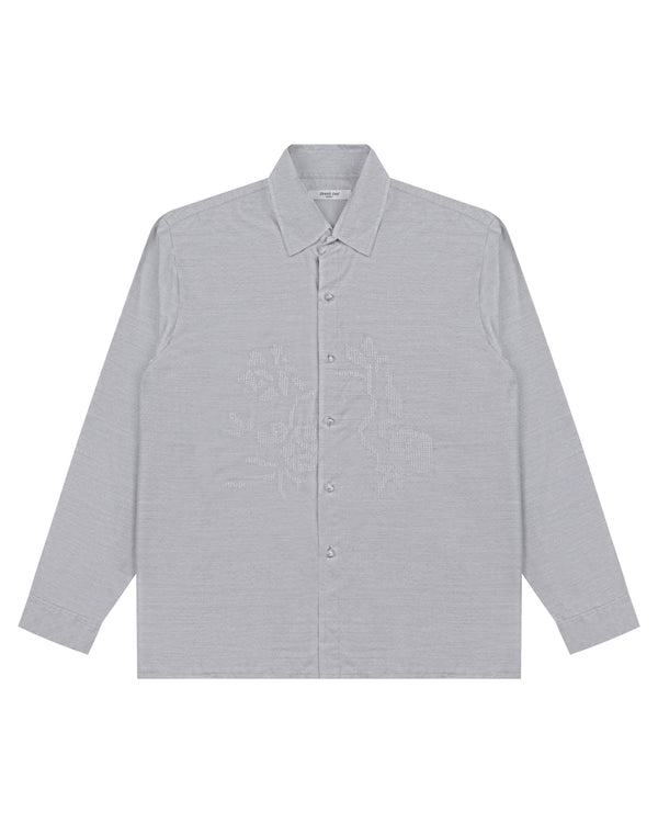 Subtle Embroidery Grey Shirt
