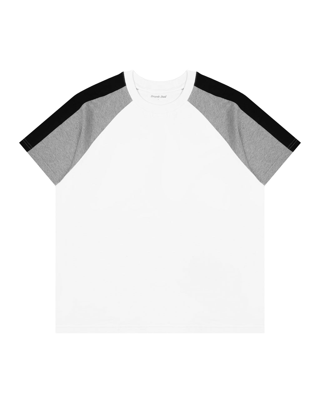 Paneled Raglan Tee in White