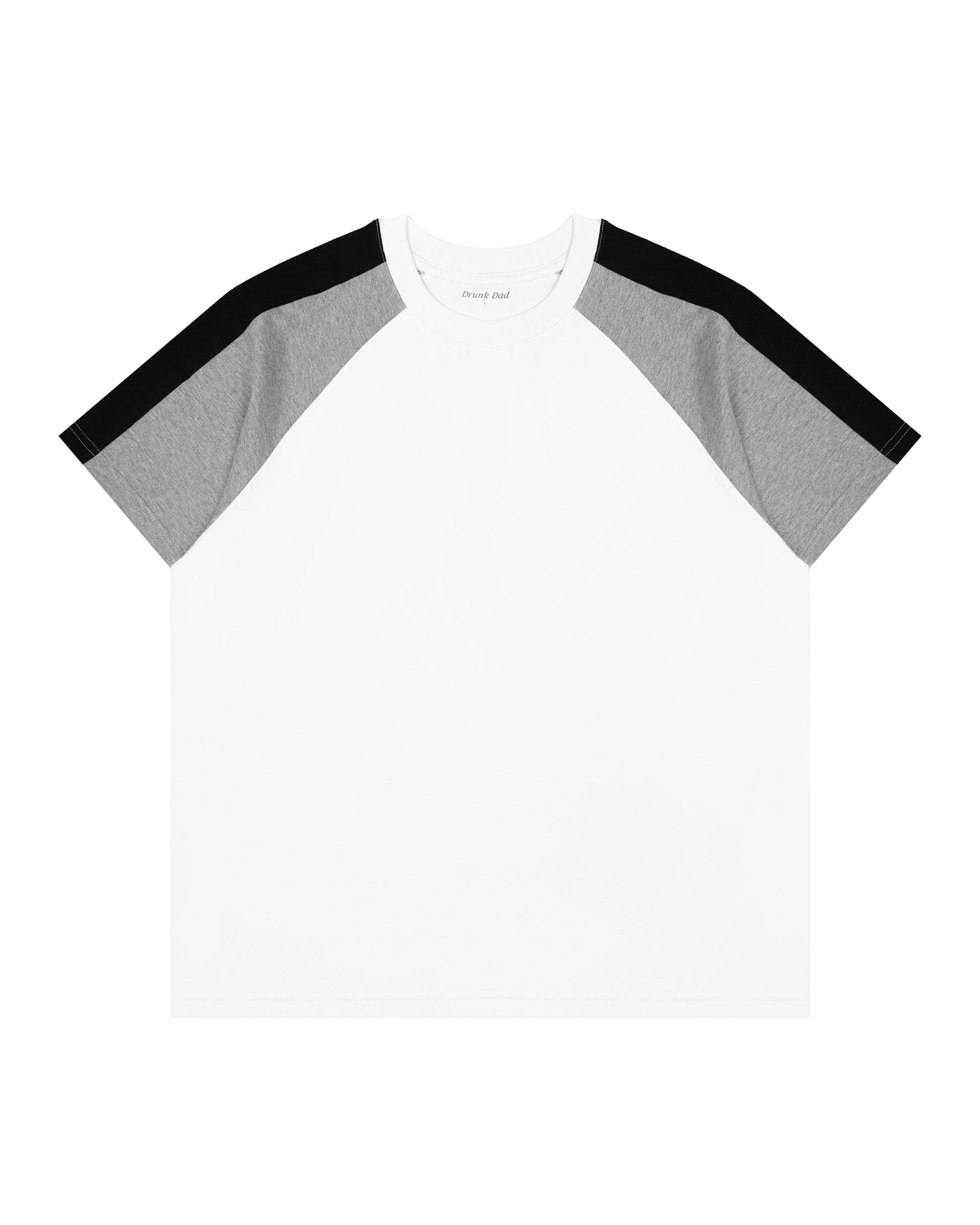 Paneled Raglan Tee in White