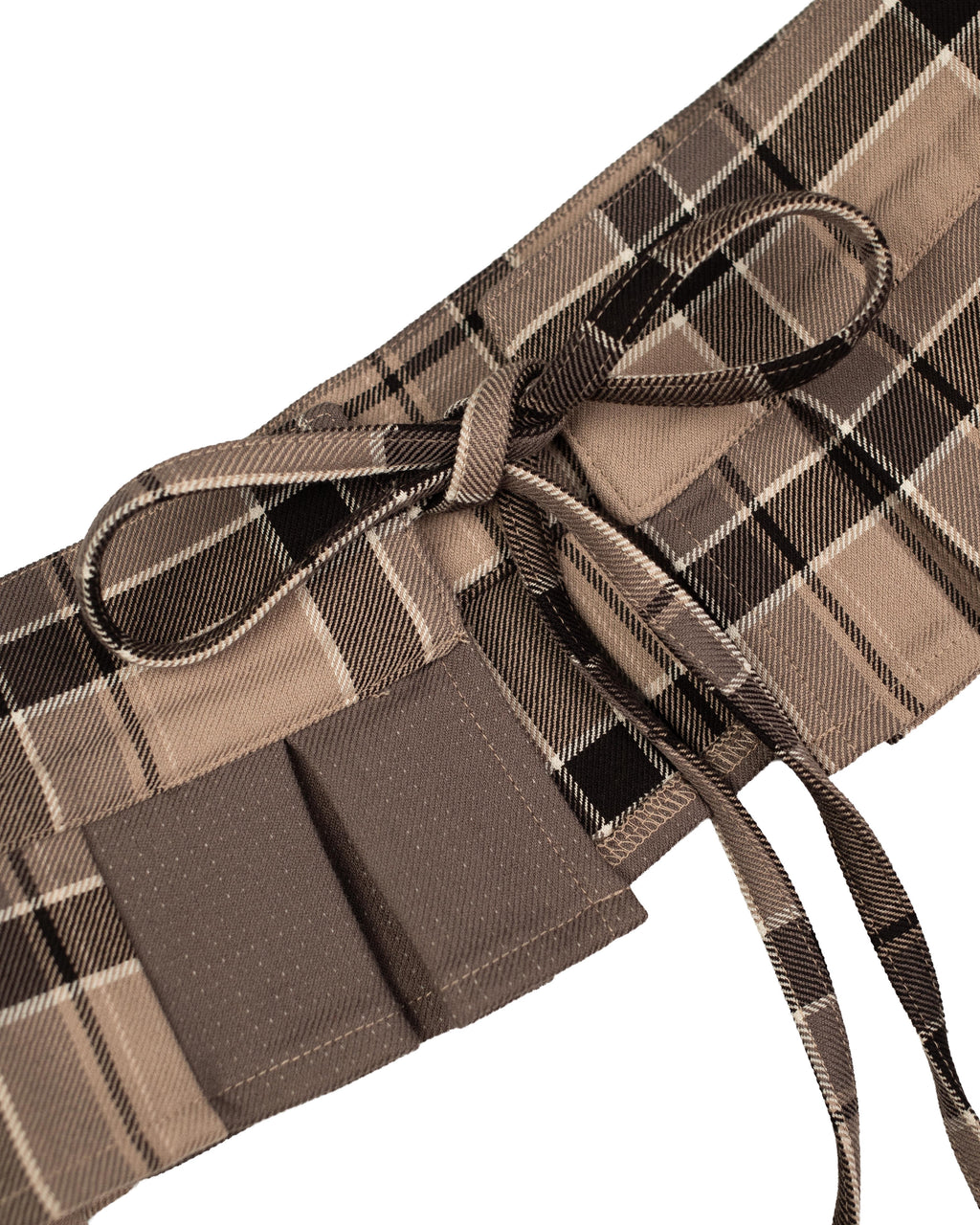 Pleated Tartan Waist Belt