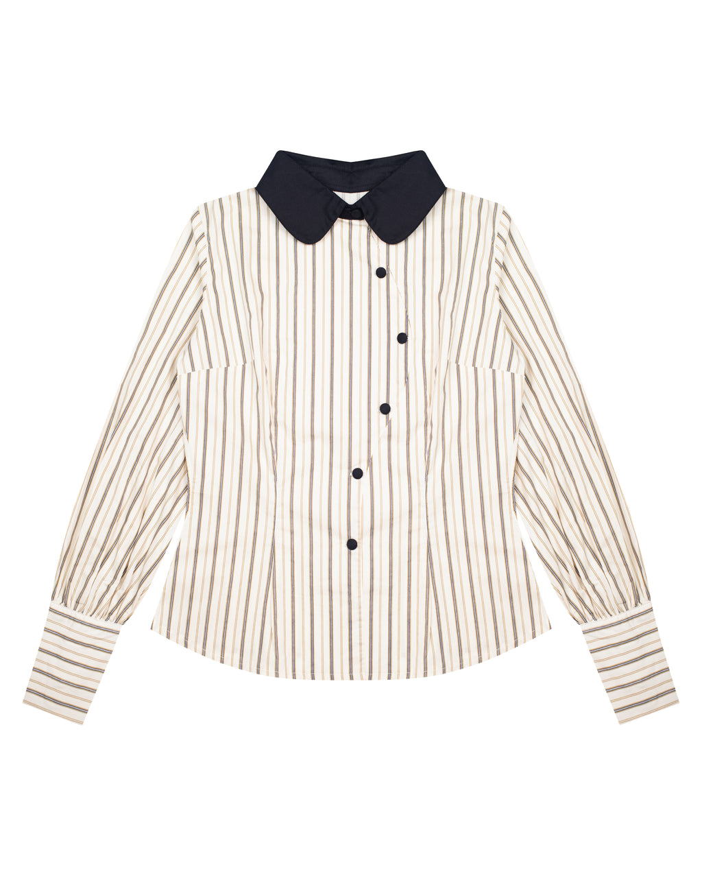 Baxter Shirt in Brown Stripes