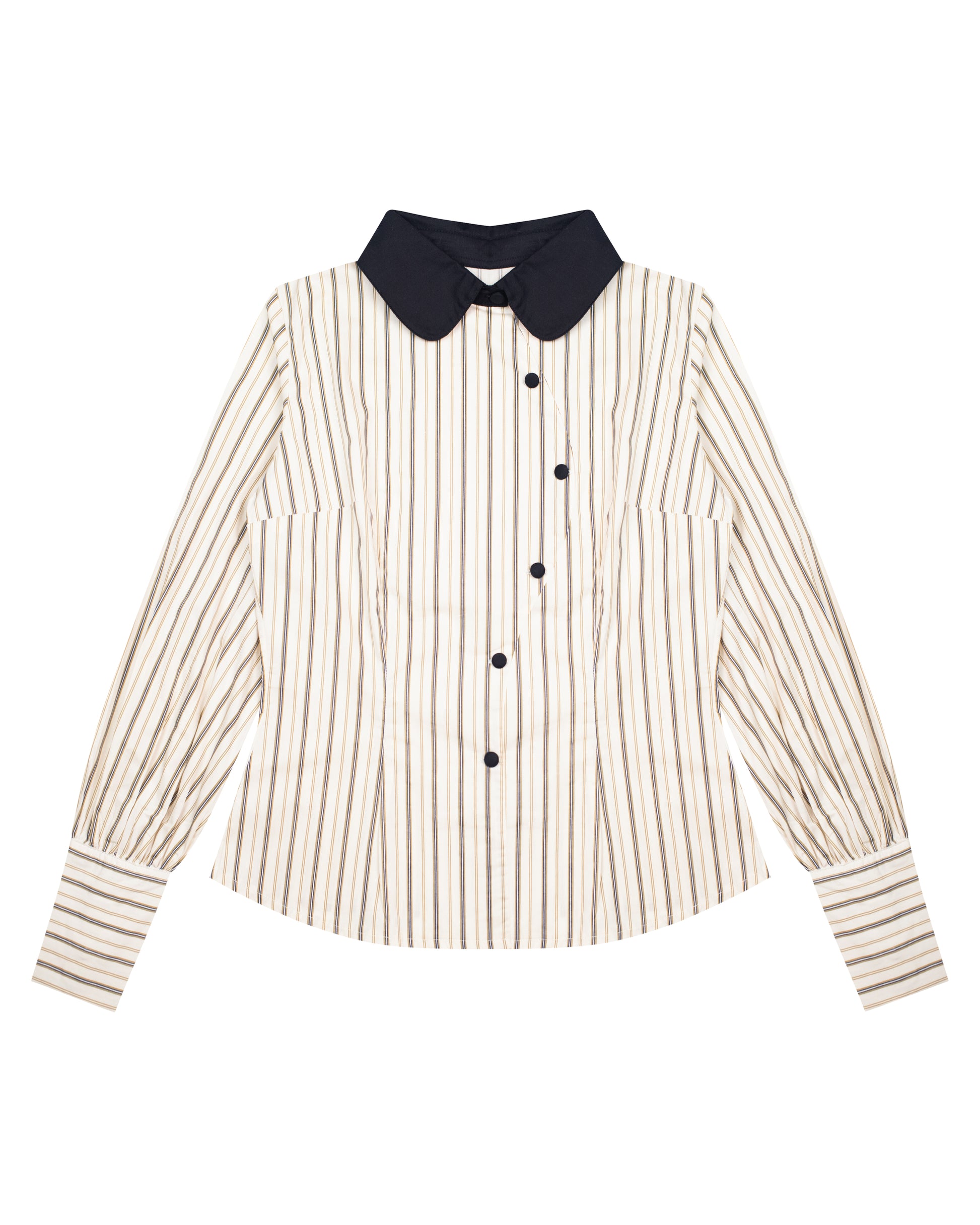 Baxter Shirt in Brown Stripes