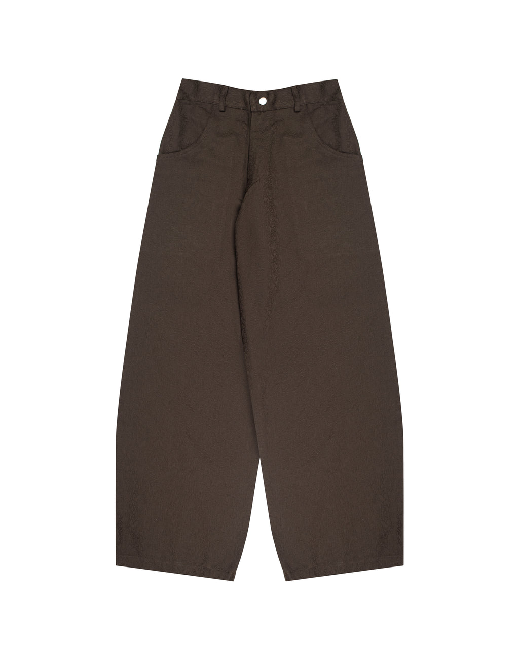 Balloon Pants in Dark Brown Jacquard