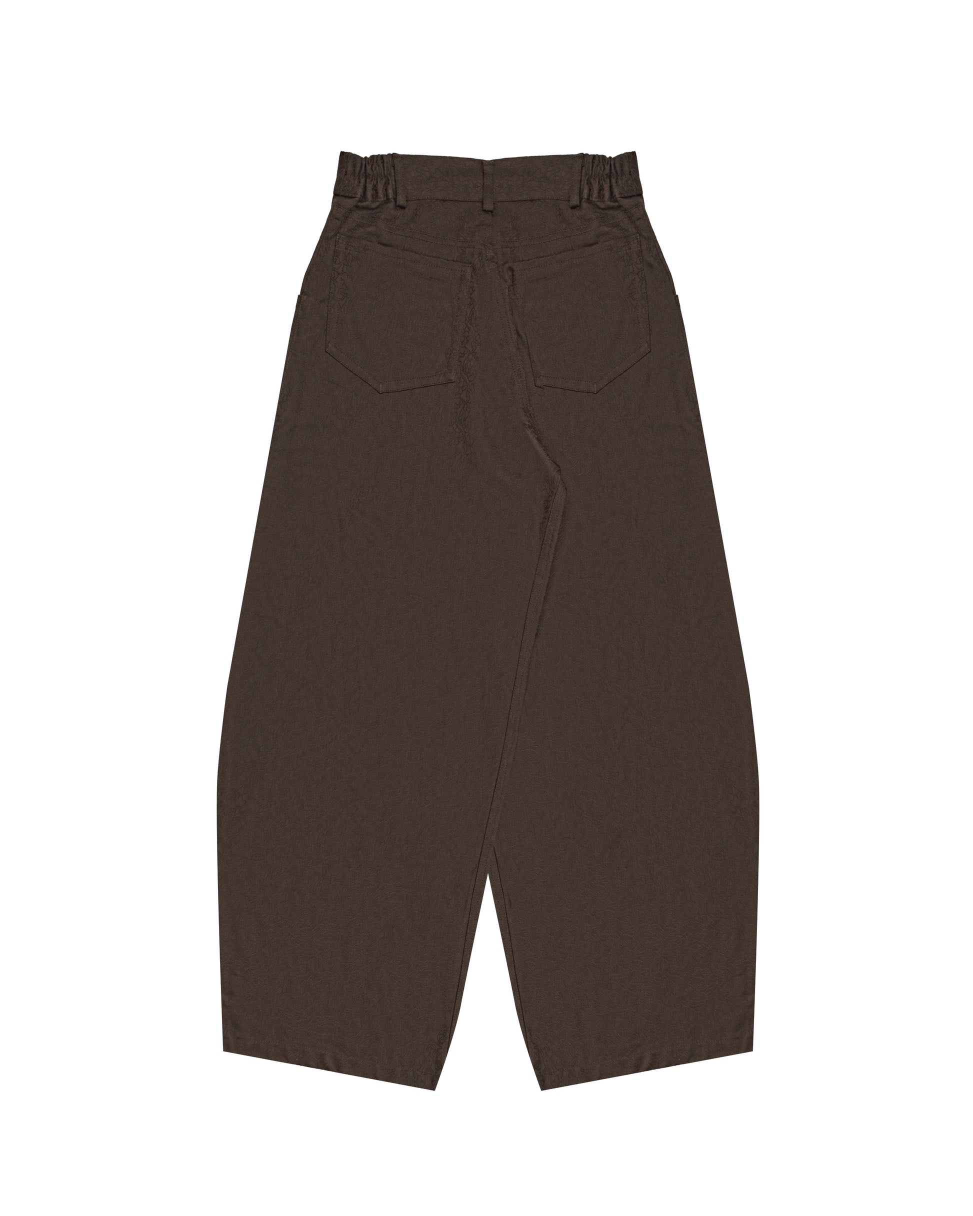 Balloon Pants in Dark Brown Jacquard