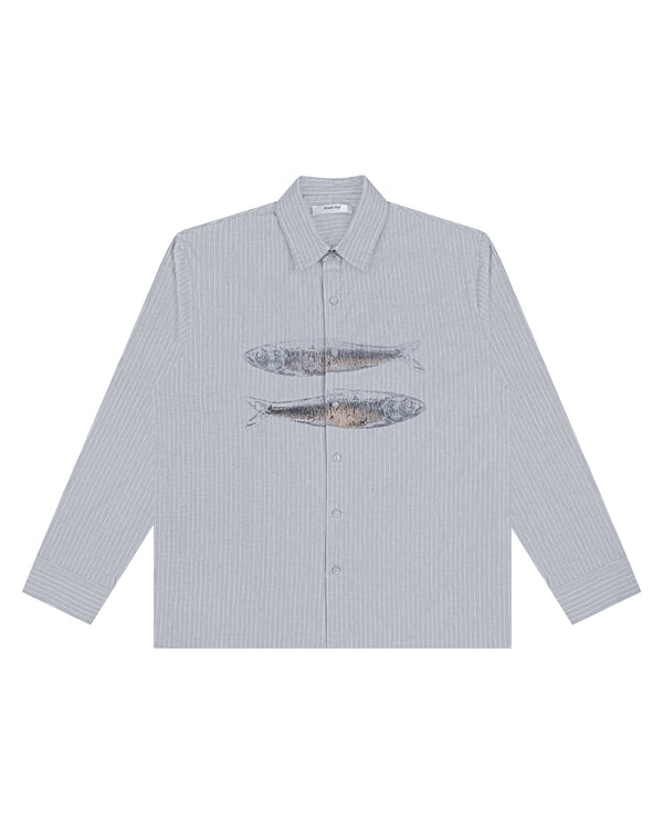 Fish Shirt in Light Grey