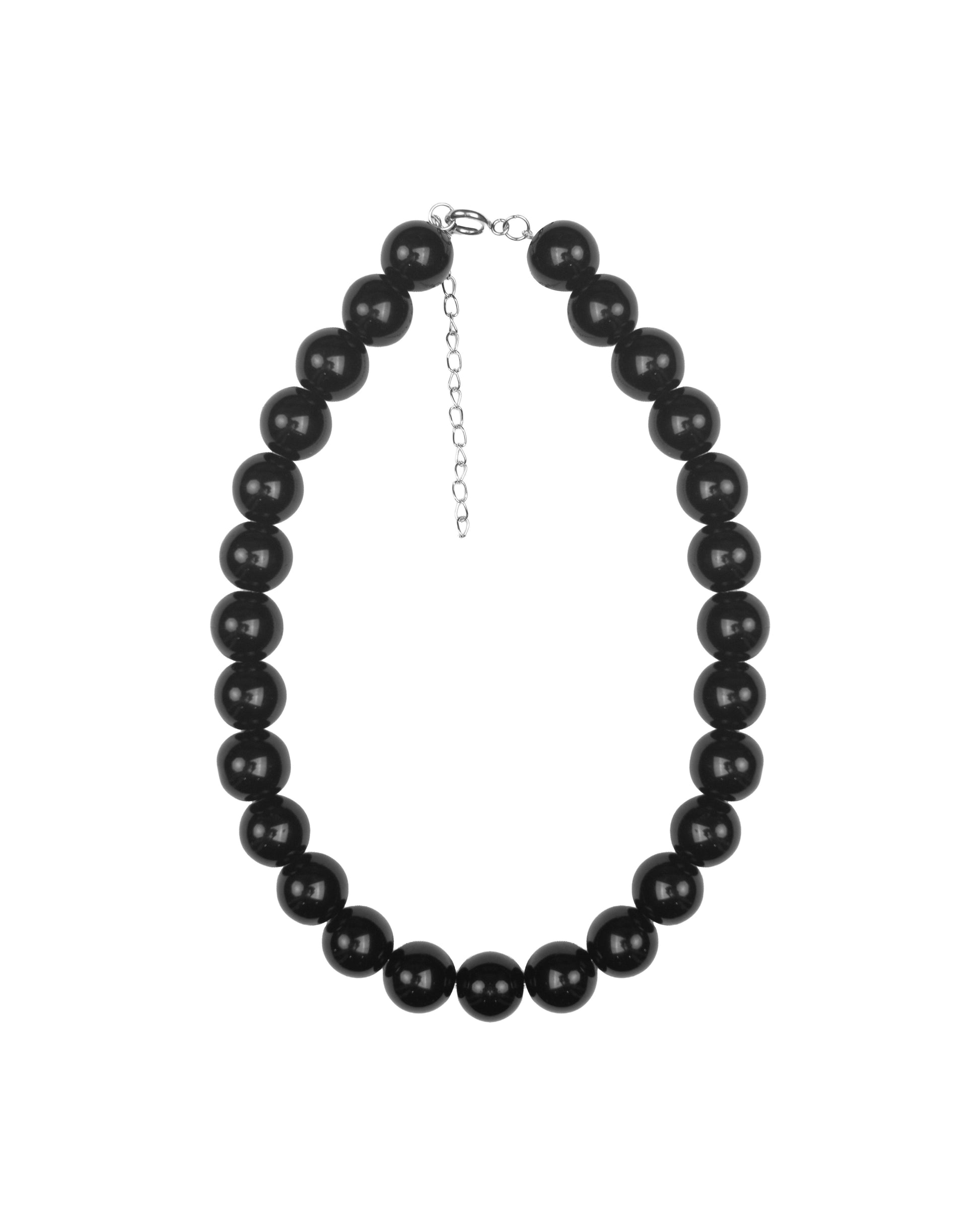 Black Beaded Necklace