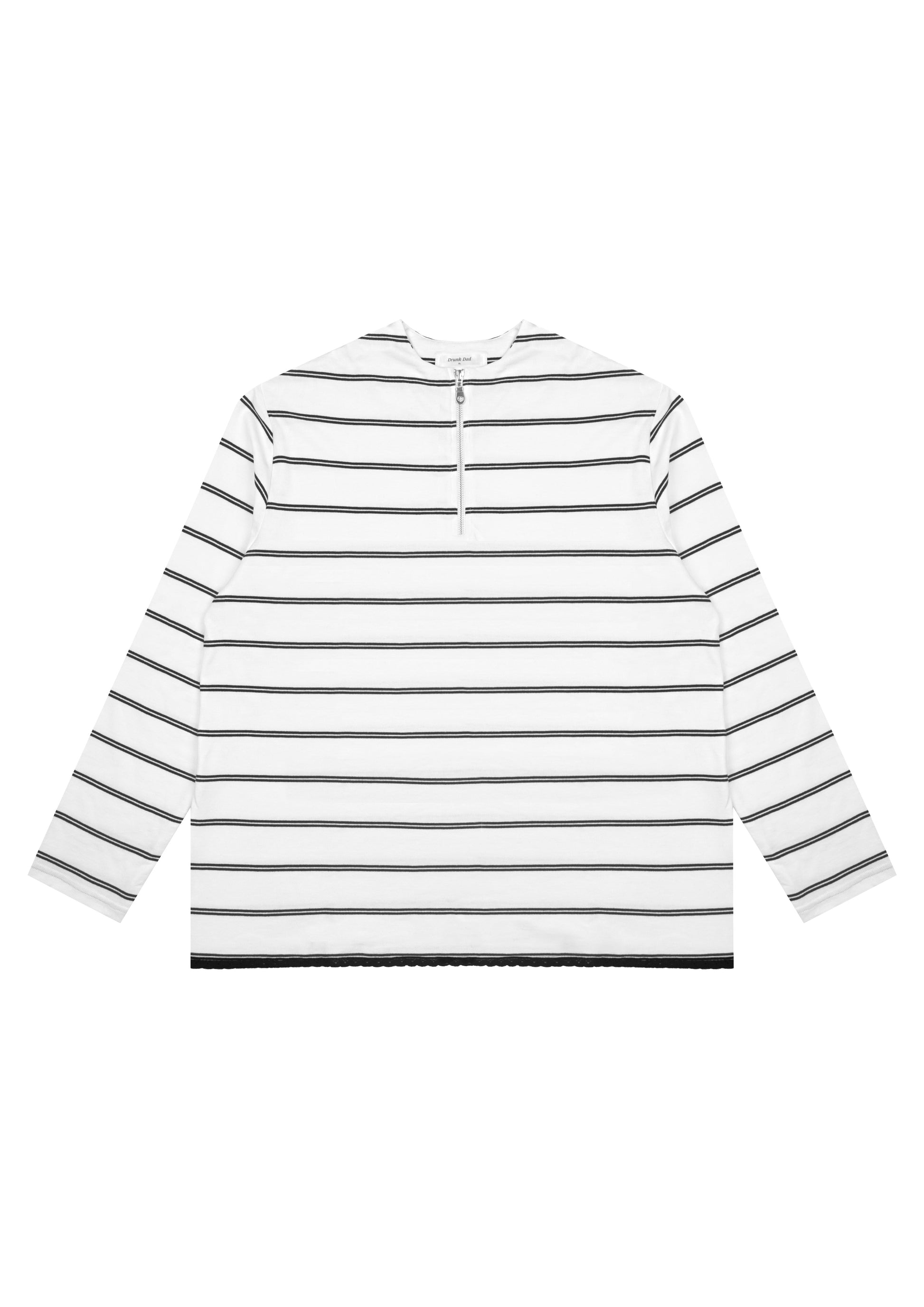 Sailor Half Zip Top in White