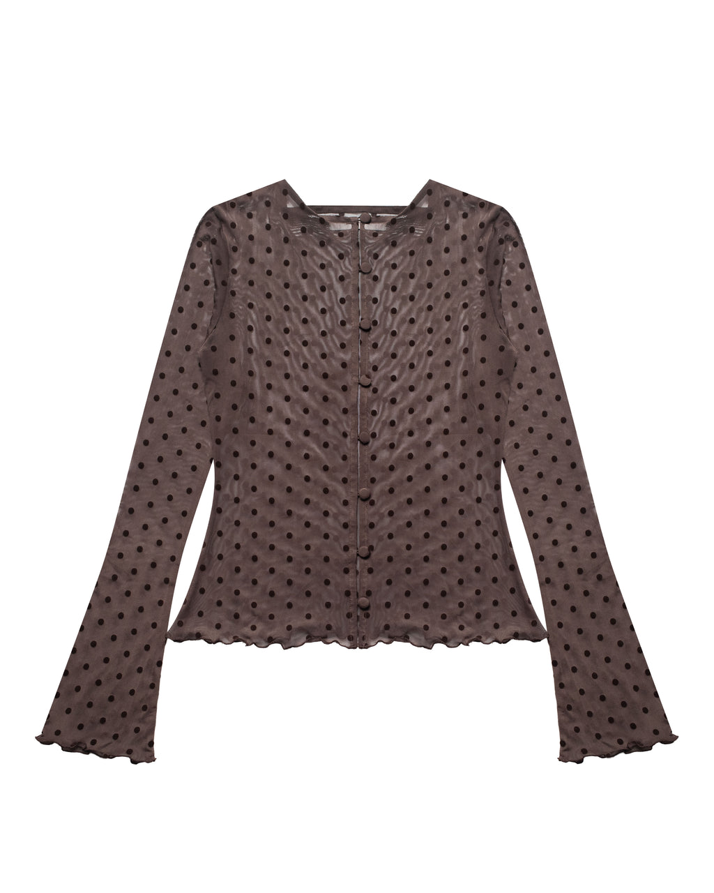 Layering Sheer Cardigan in Brown