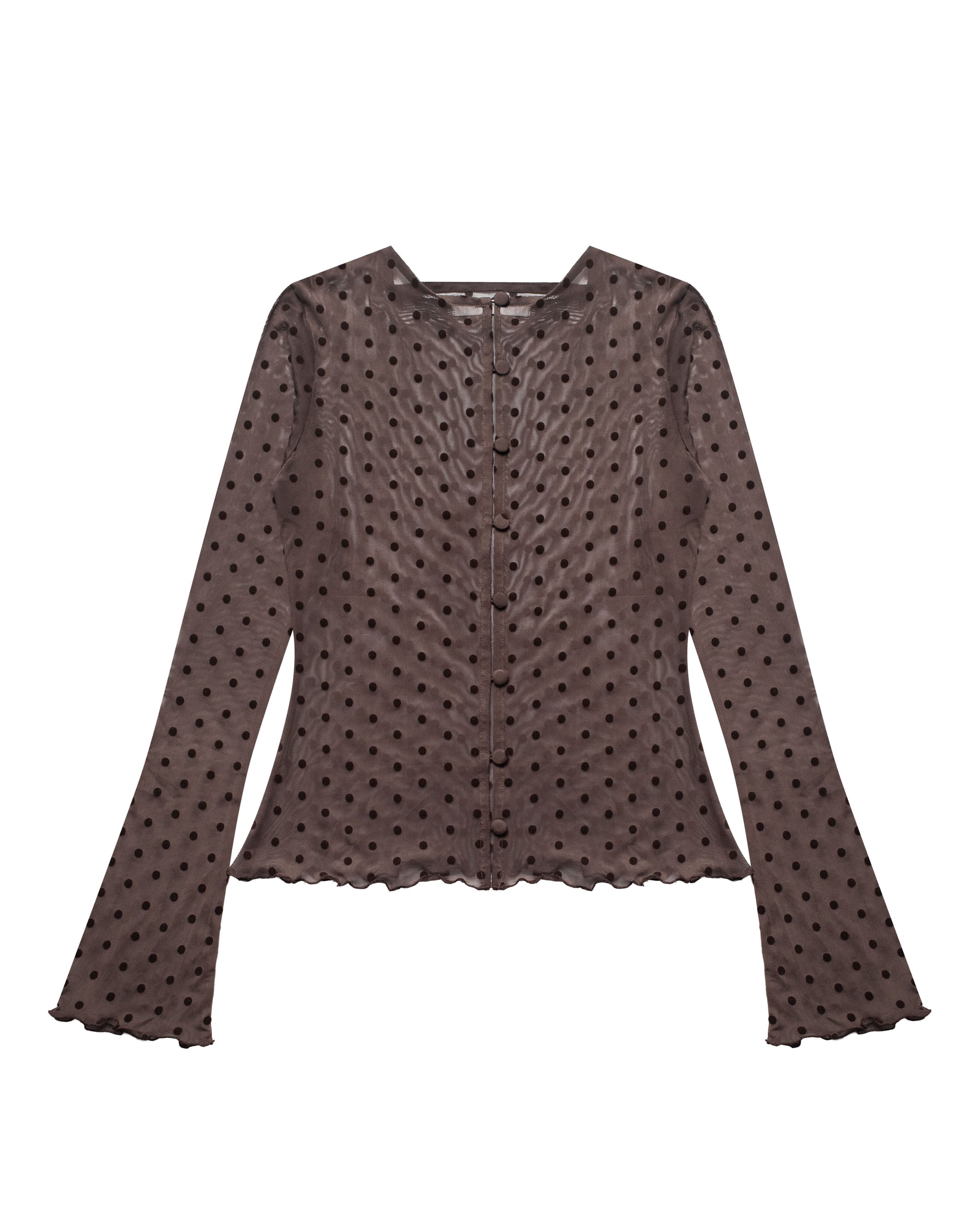 Layering Sheer Cardigan in Brown