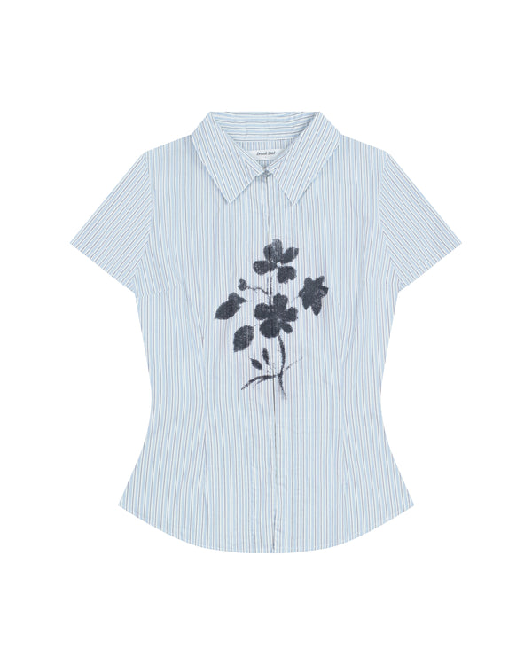 Poppy Shirt in Blue Stripes