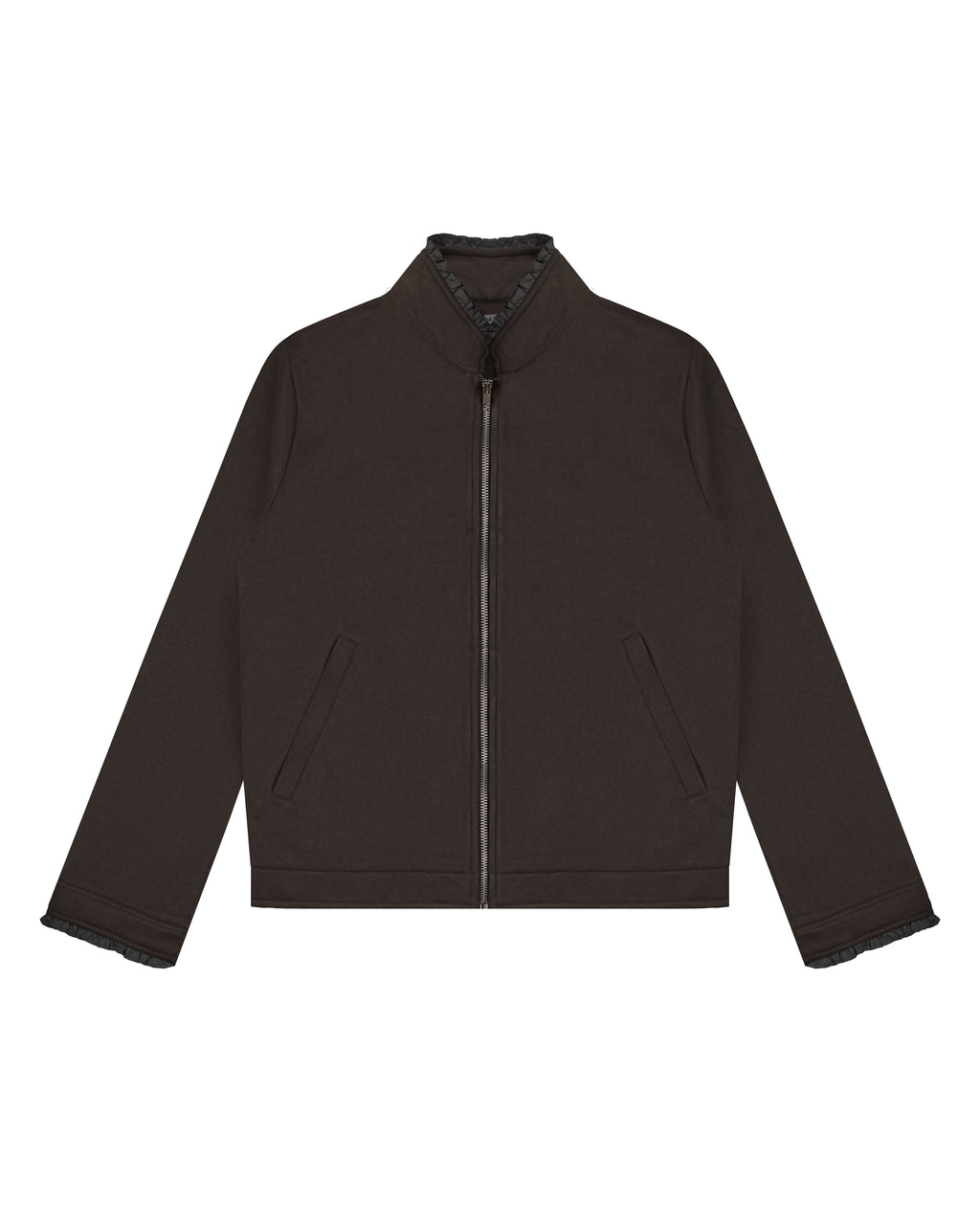Roberto Suede Zip Jacket in Espresso