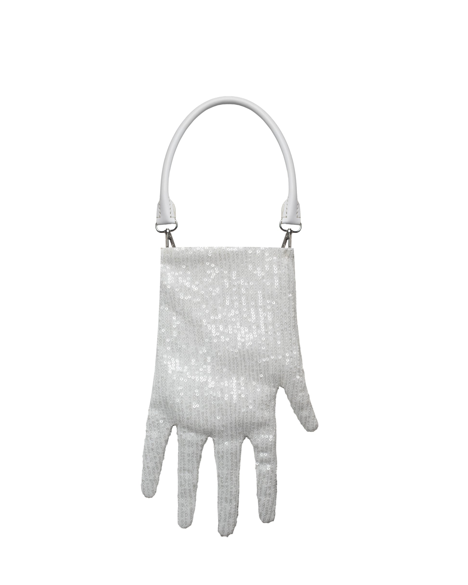 Sparkly Glove Bag in White