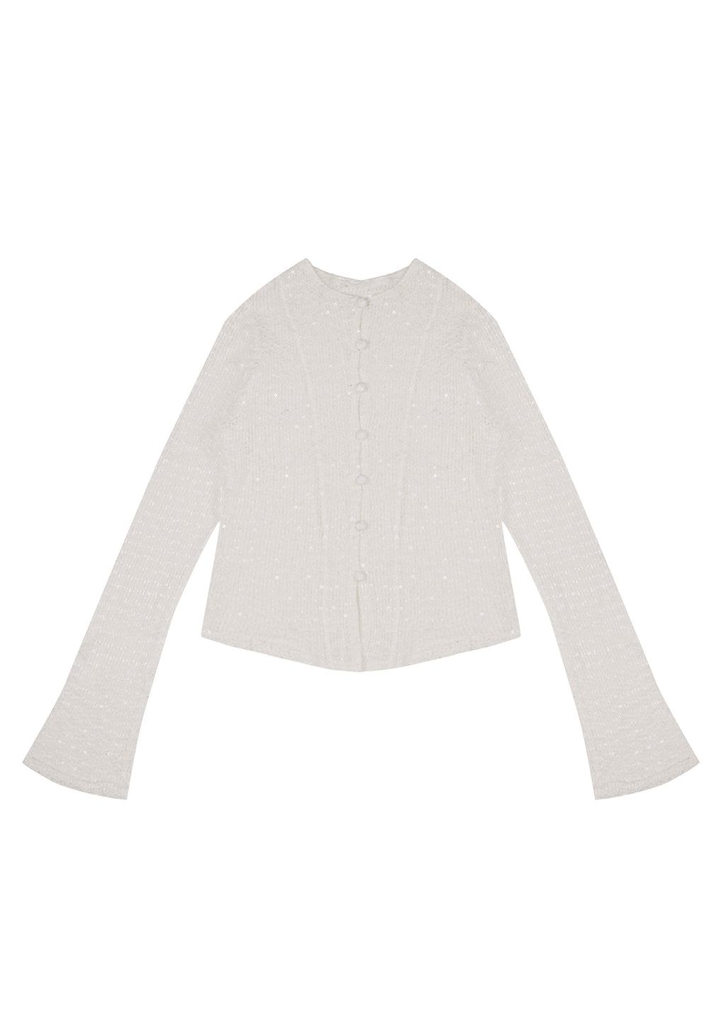 Mia Women's Cardigan in White Knit