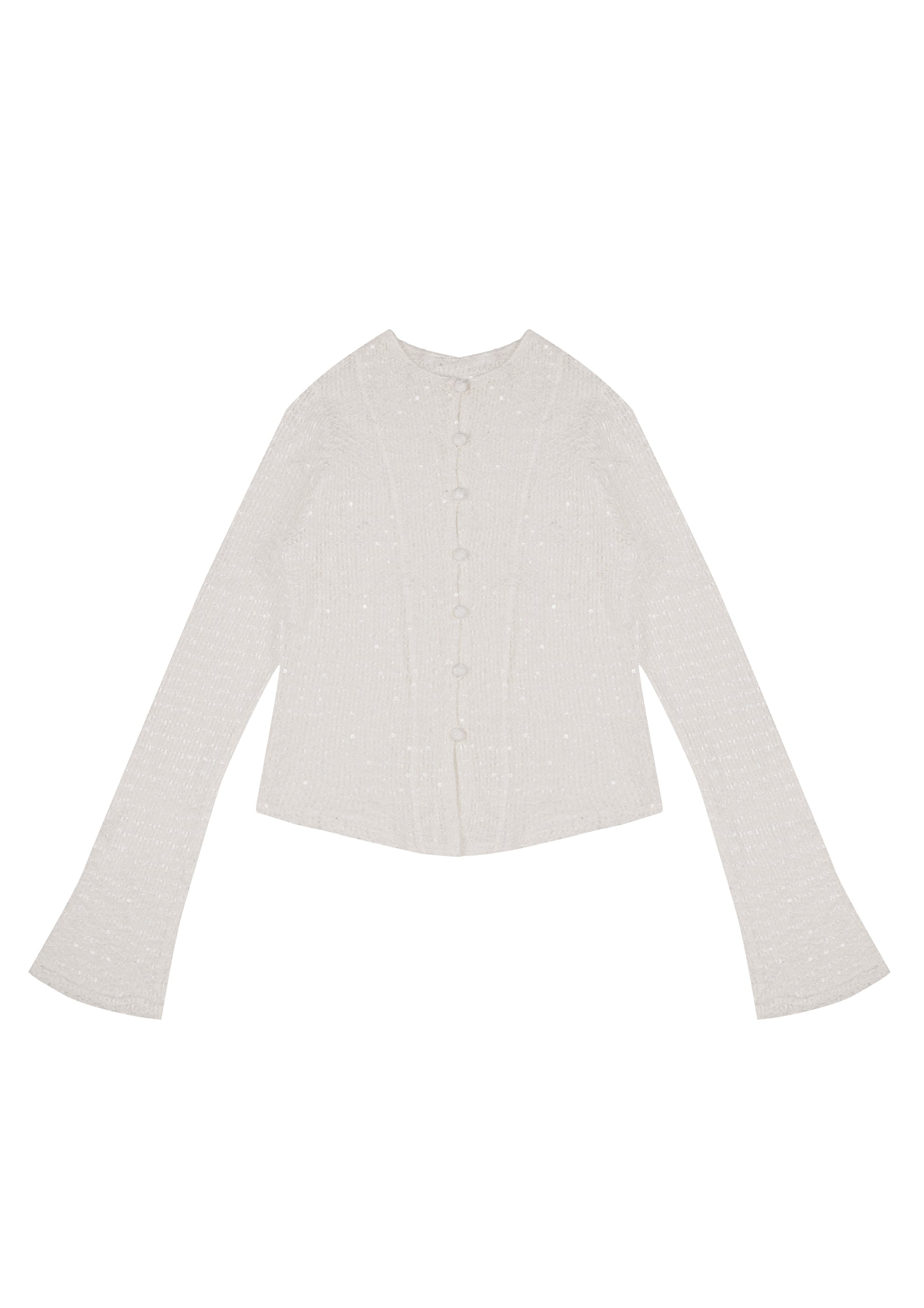 Mia Women's Cardigan in White Knit