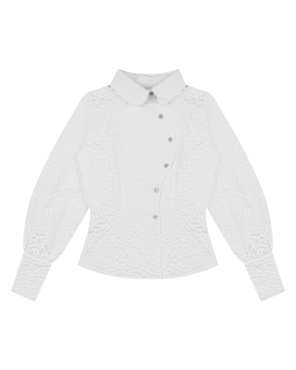 Baxter Shirt in White Jacquard