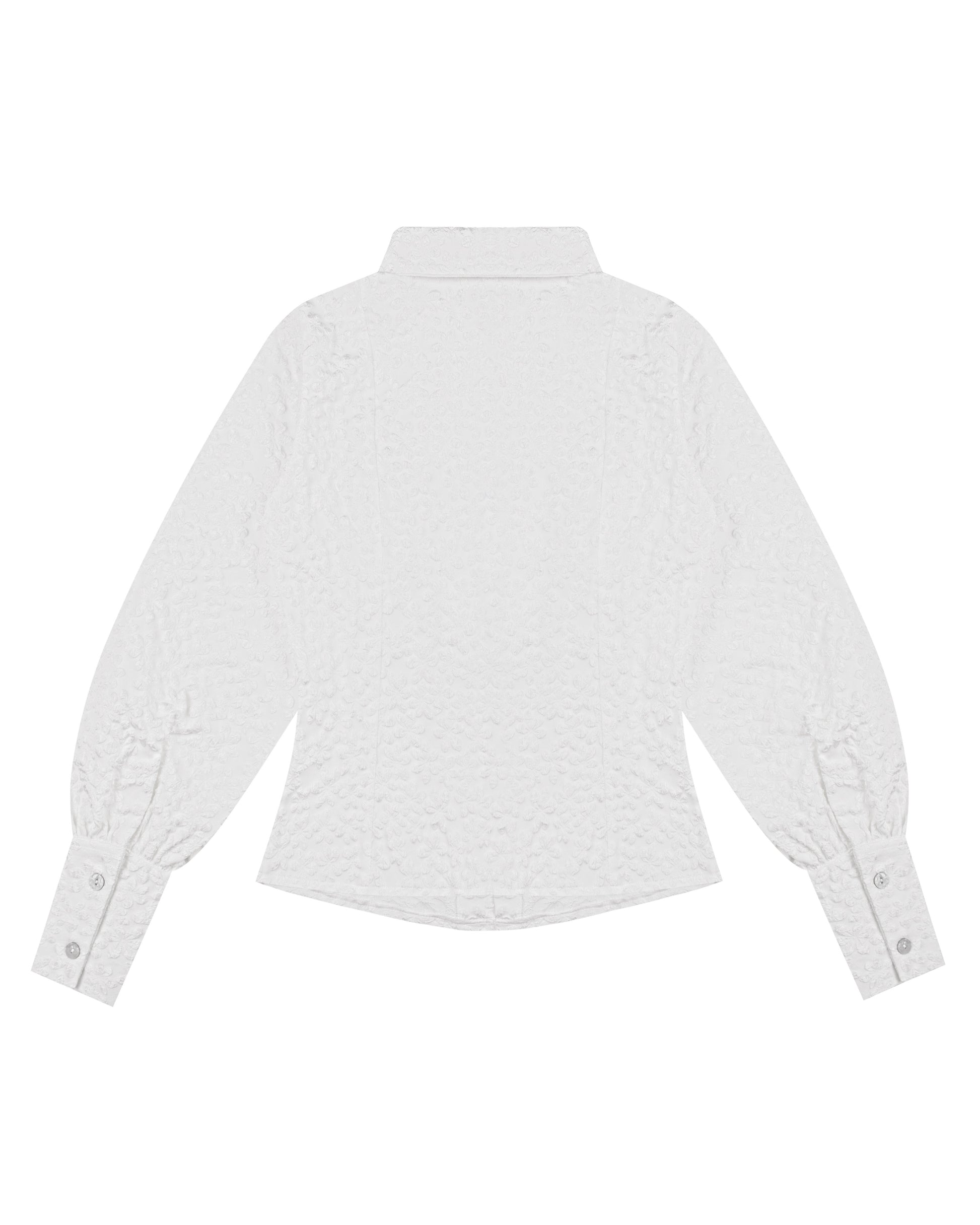 Baxter Shirt in White Jacquard