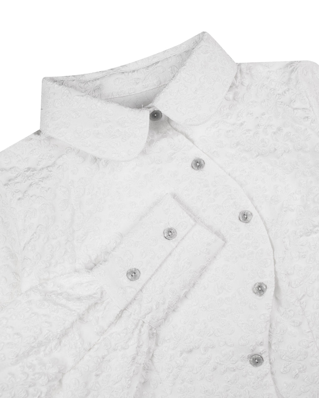 Baxter Shirt in White Jacquard