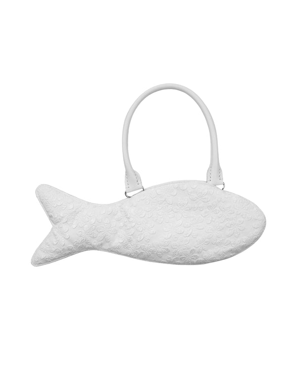 Fish Hand Bag in White