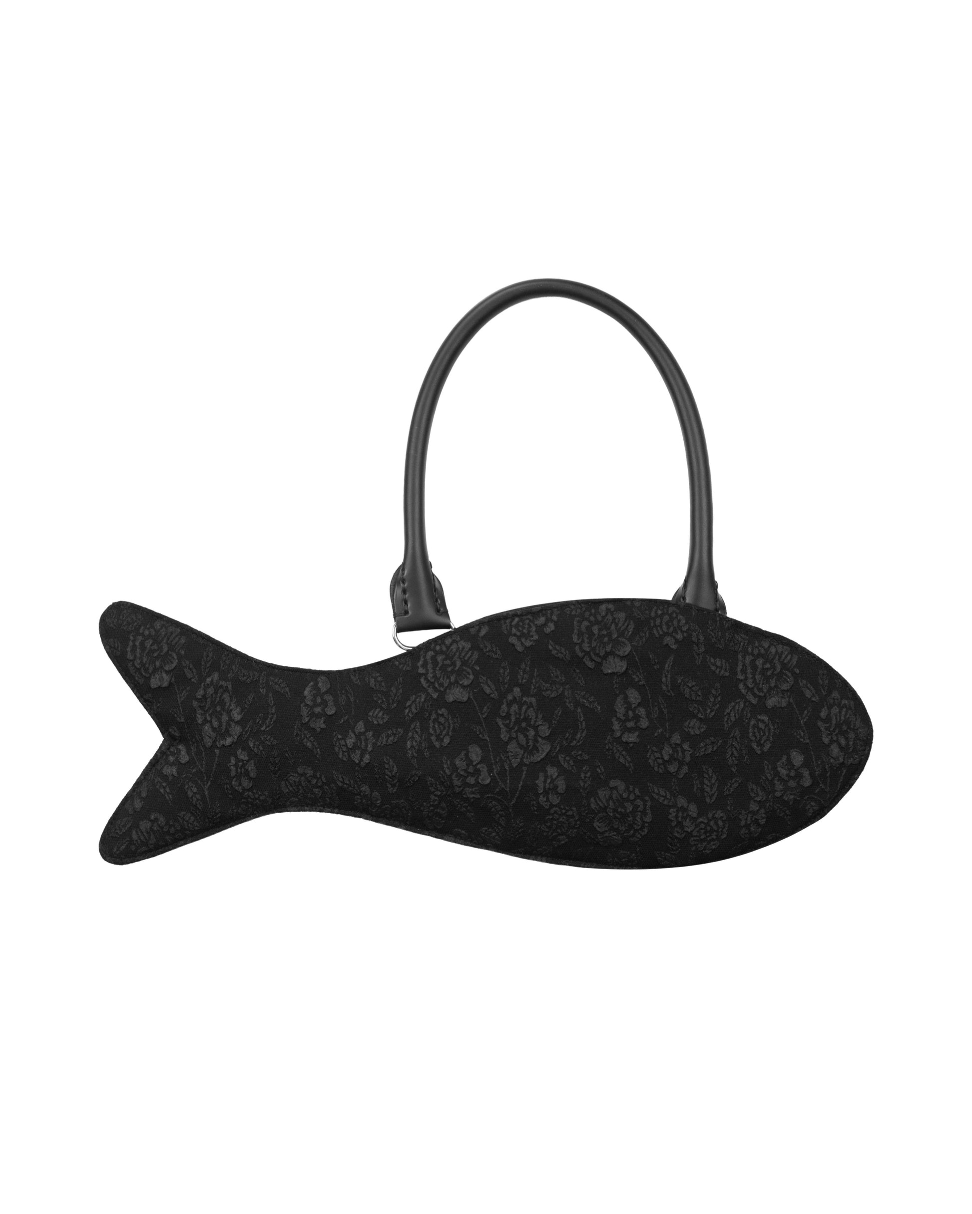 Fish Hand Bag in Black