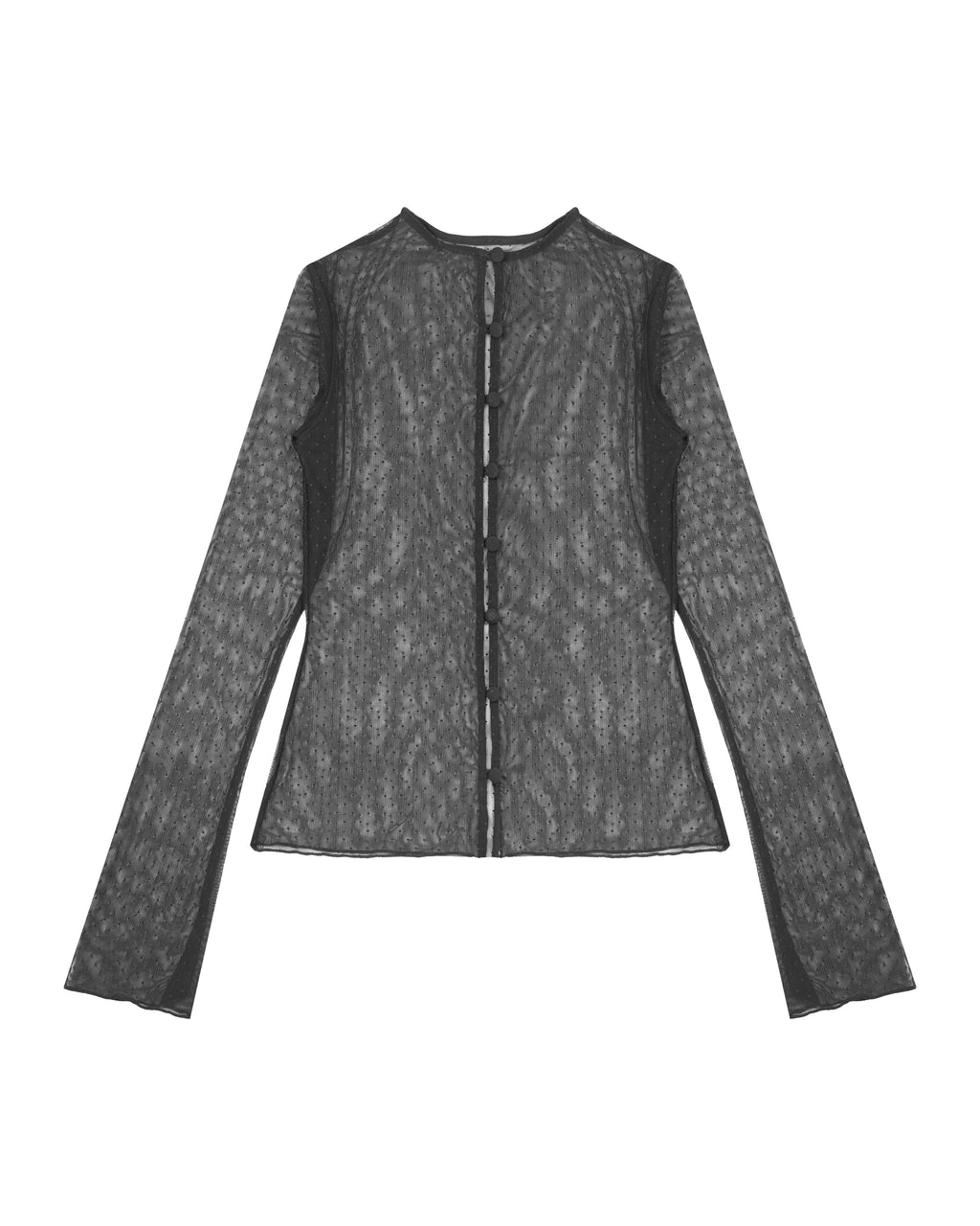 Layering Sheer Cardigan in Black