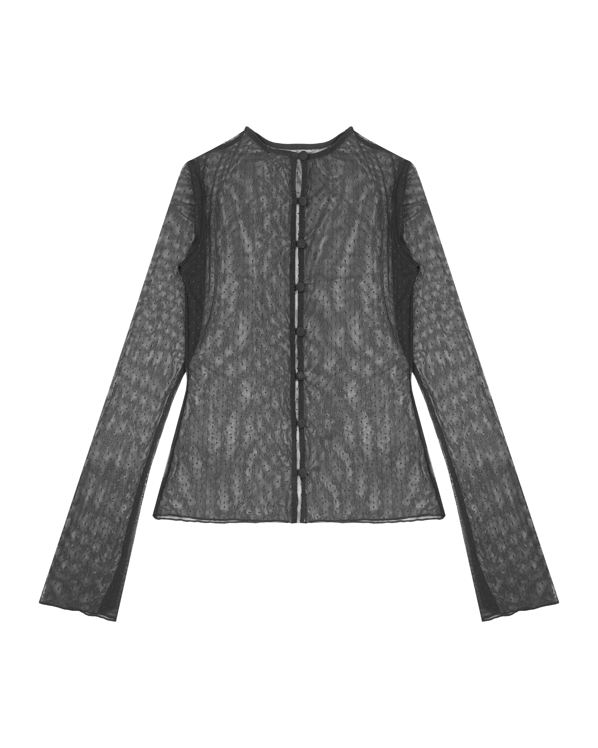 Layering Sheer Cardigan in Black