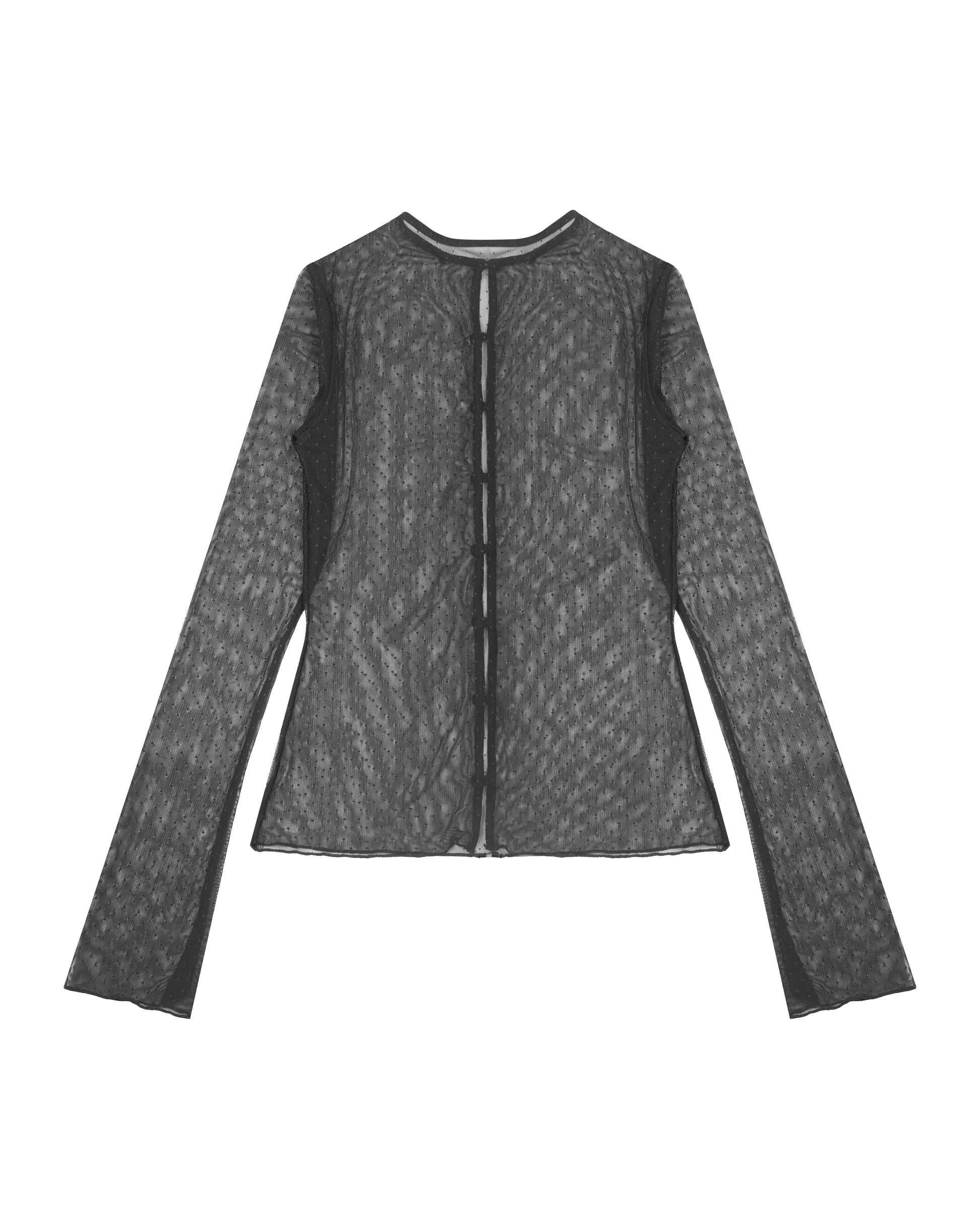 Layering Sheer Cardigan in Black