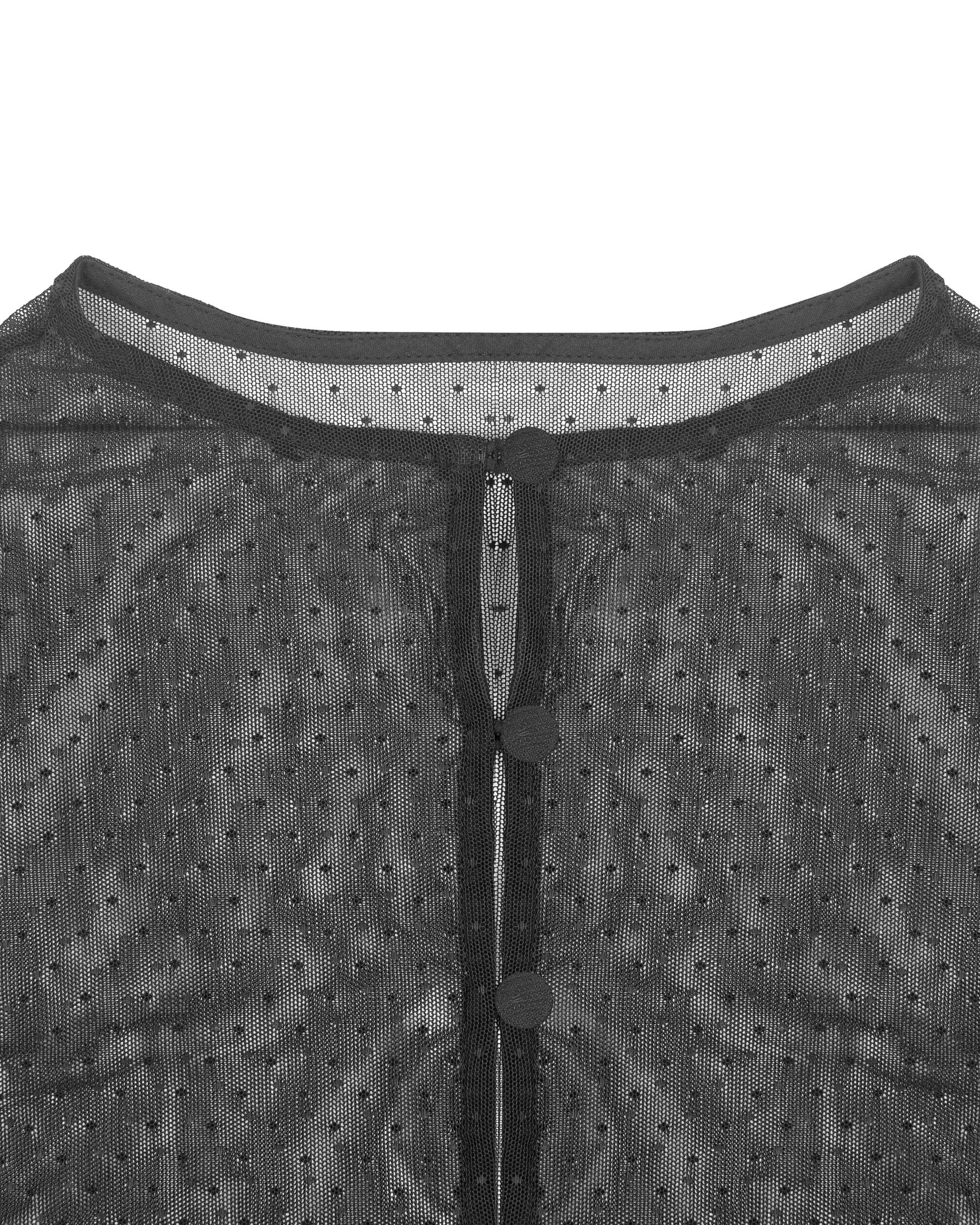 Layering Sheer Cardigan in Black