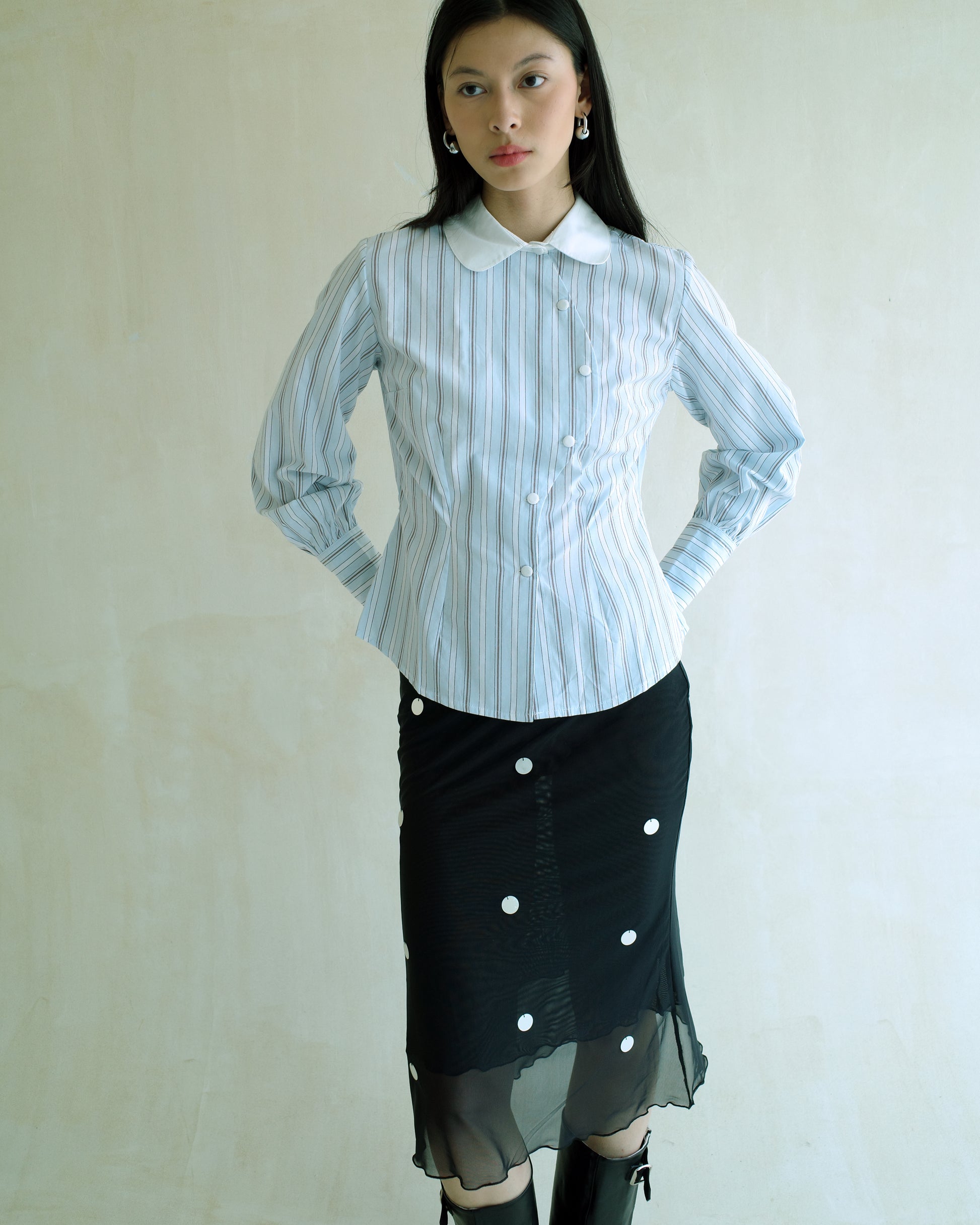 Baxter Shirt in Blue Stripes