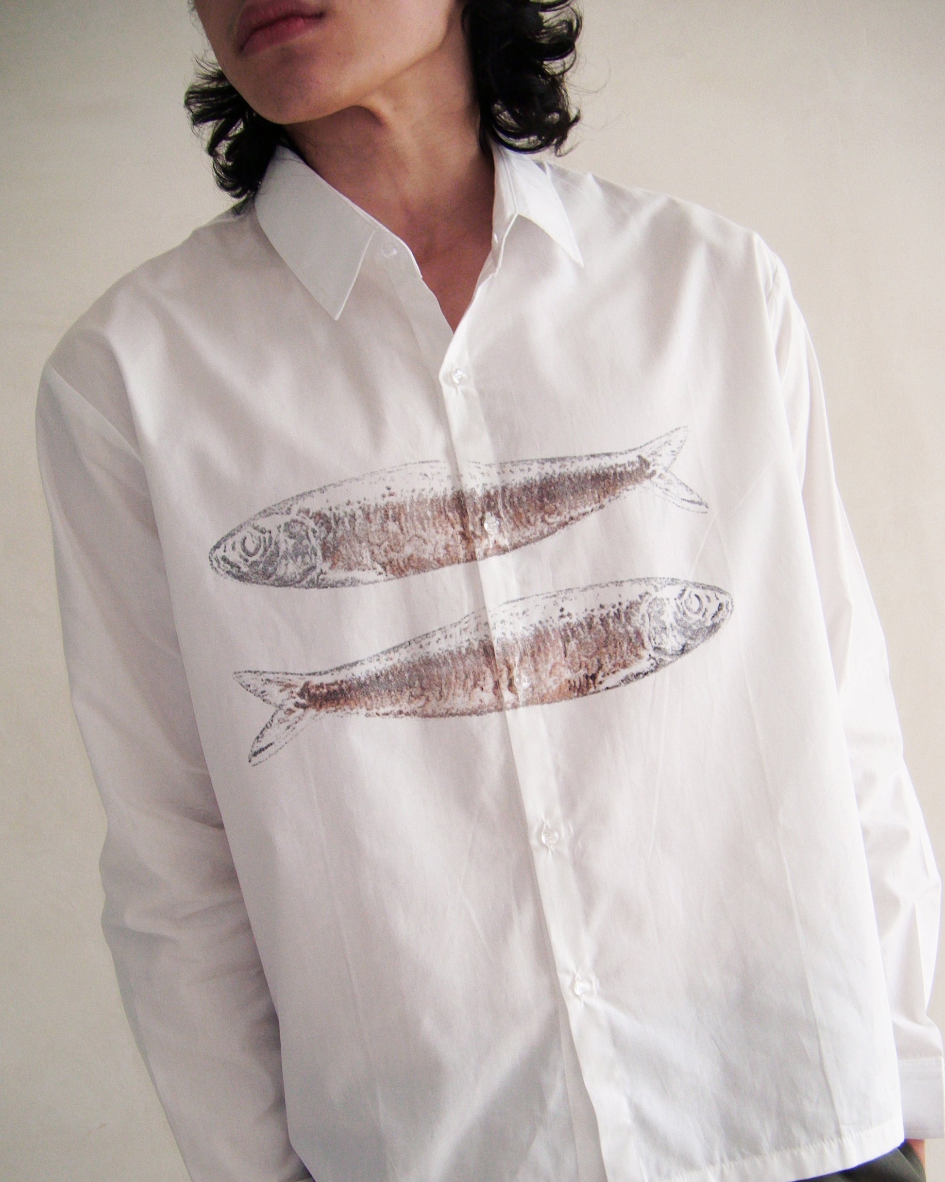 Fish Shirt in White