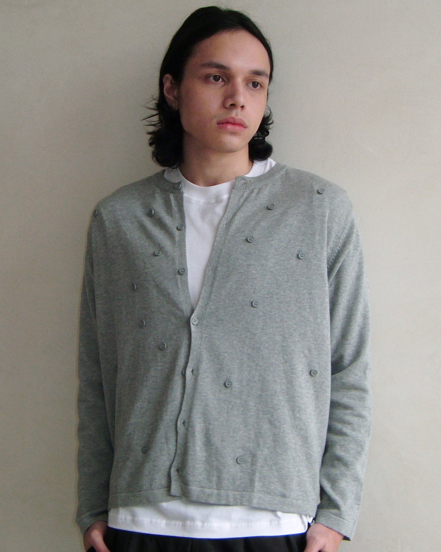 Multi Buttons Cardigan in Grey