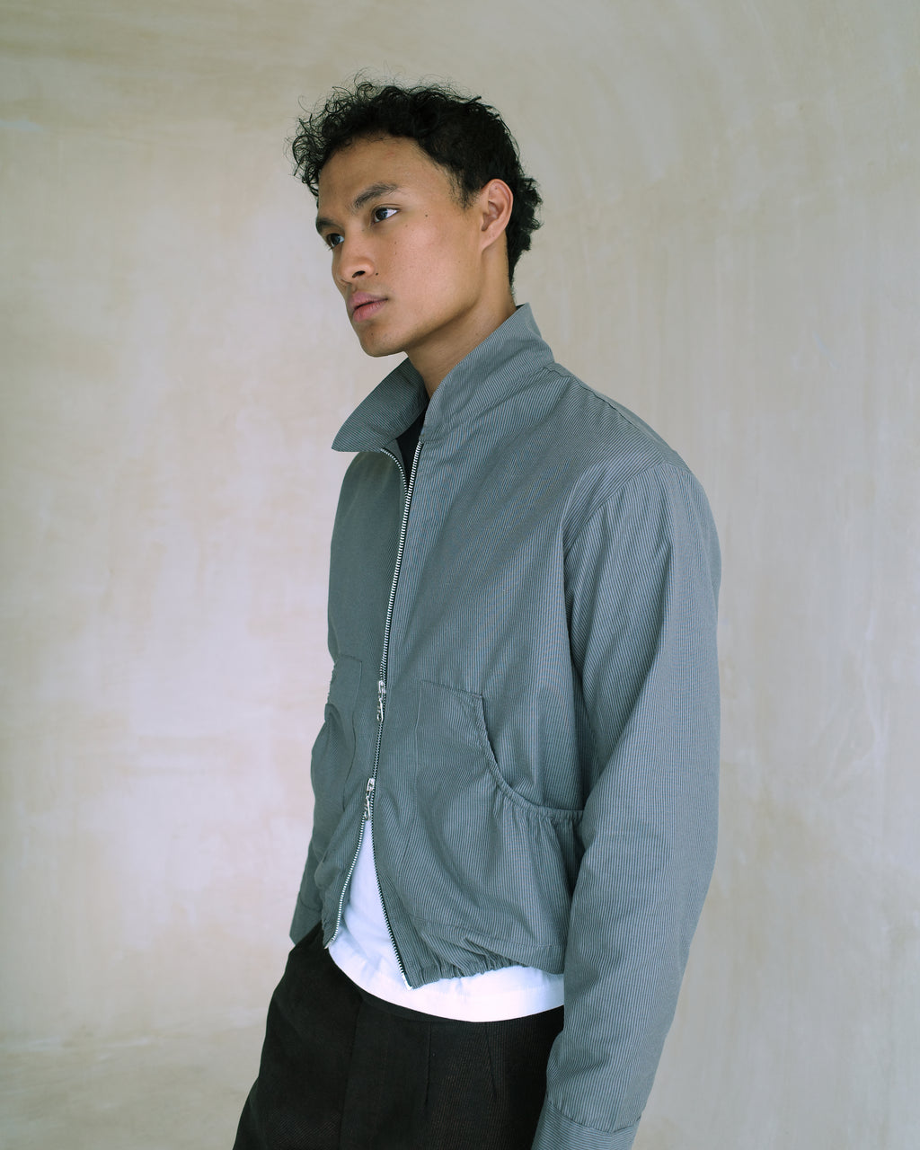 Ruched Pocket Easy Jacket