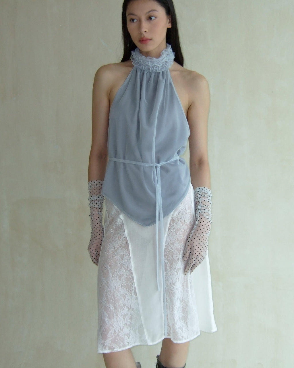 Fran Backless Top in Grey
