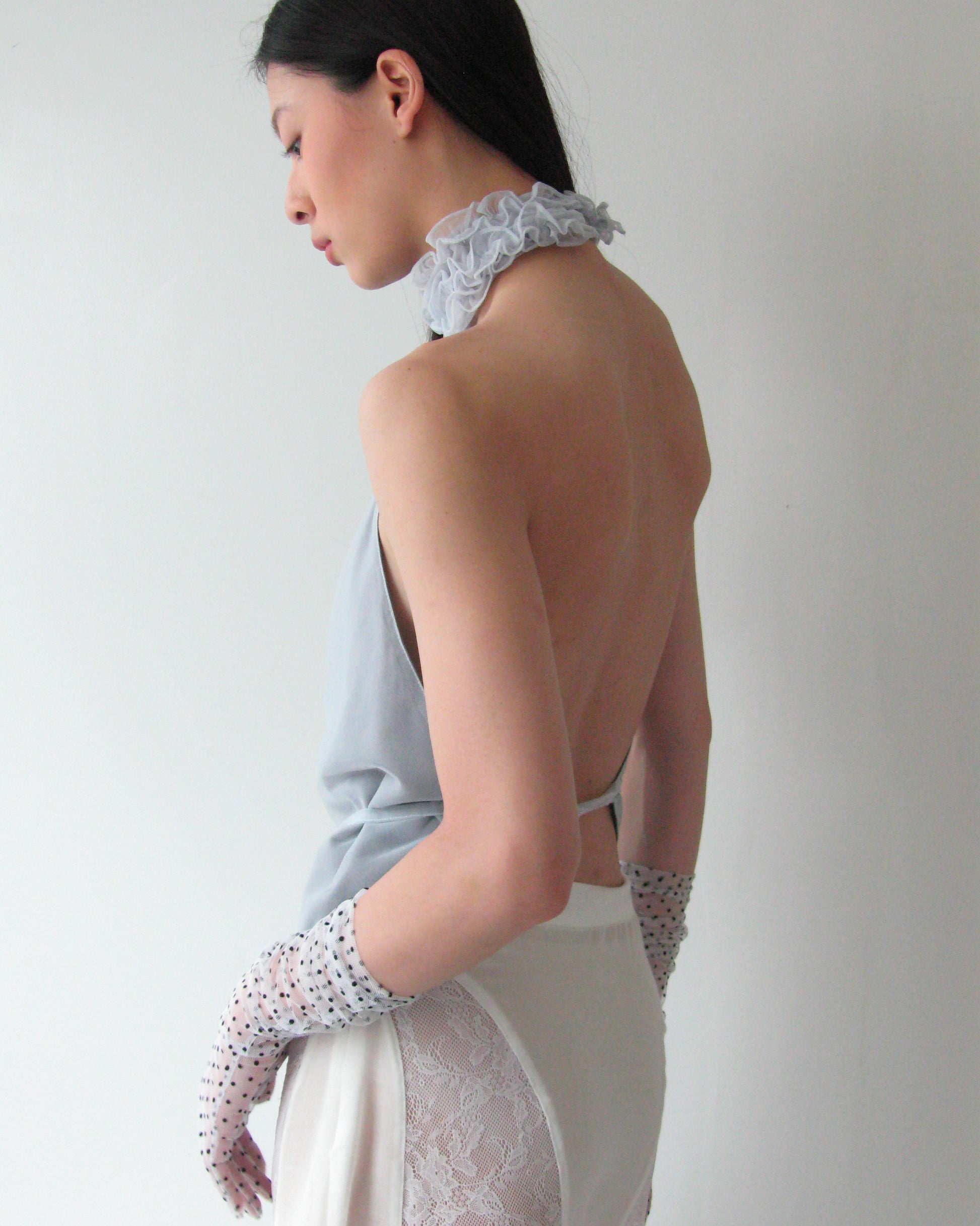 Fran Backless Top in Grey