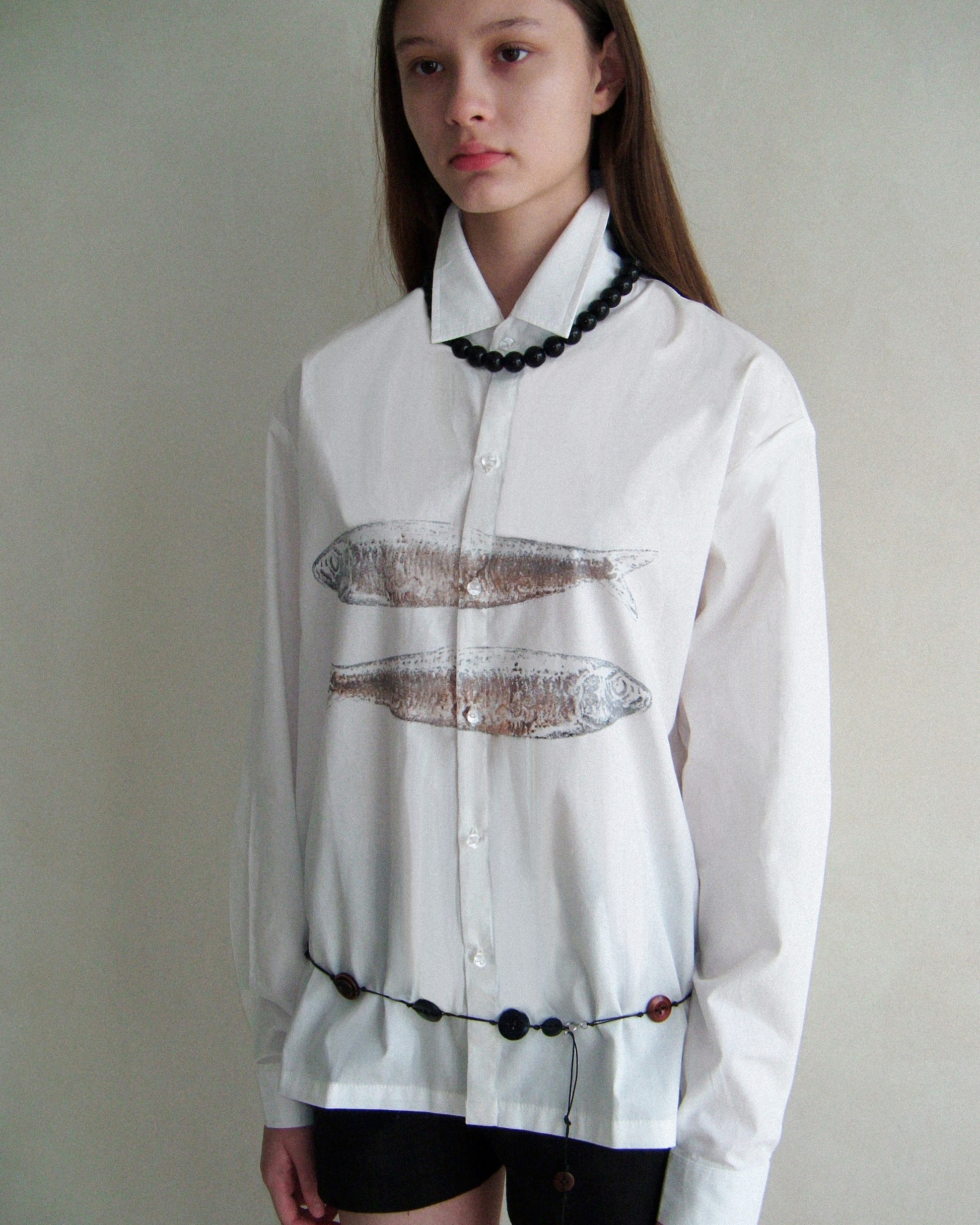 Fish Shirt in White