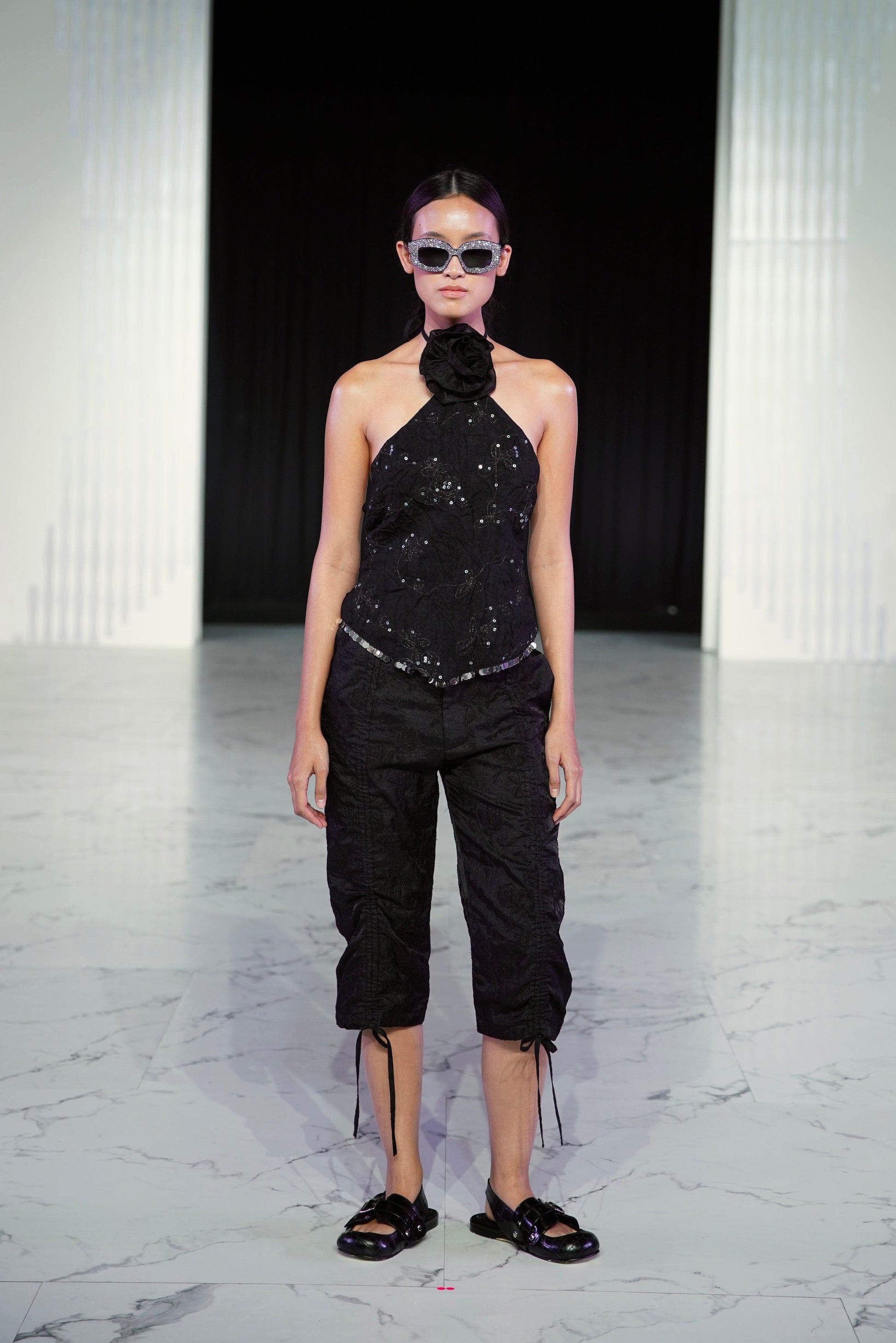 Drawstring Capri Pants